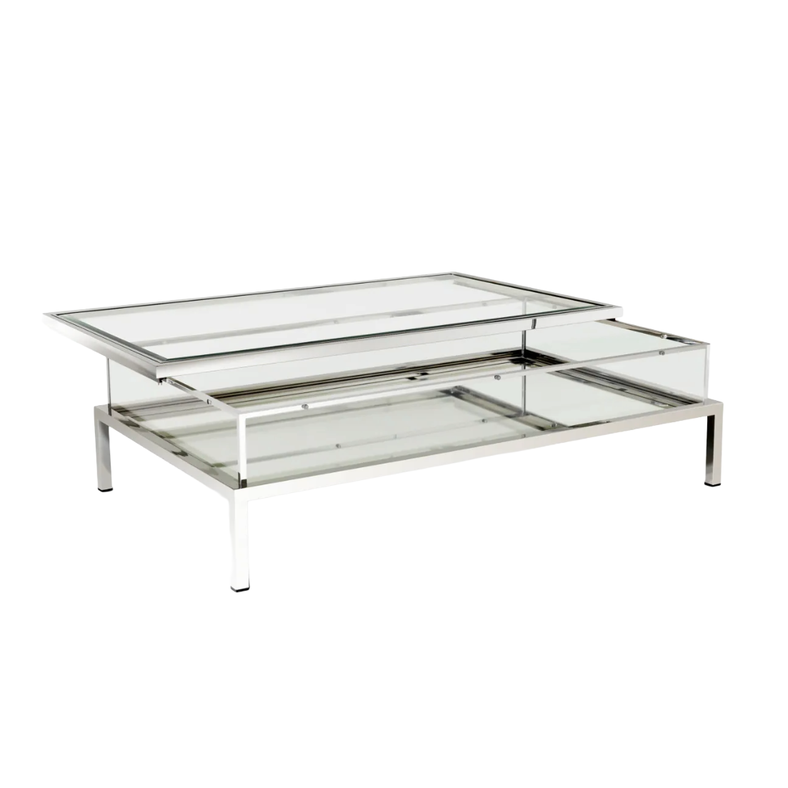 HARVEY coffee table polished steel
