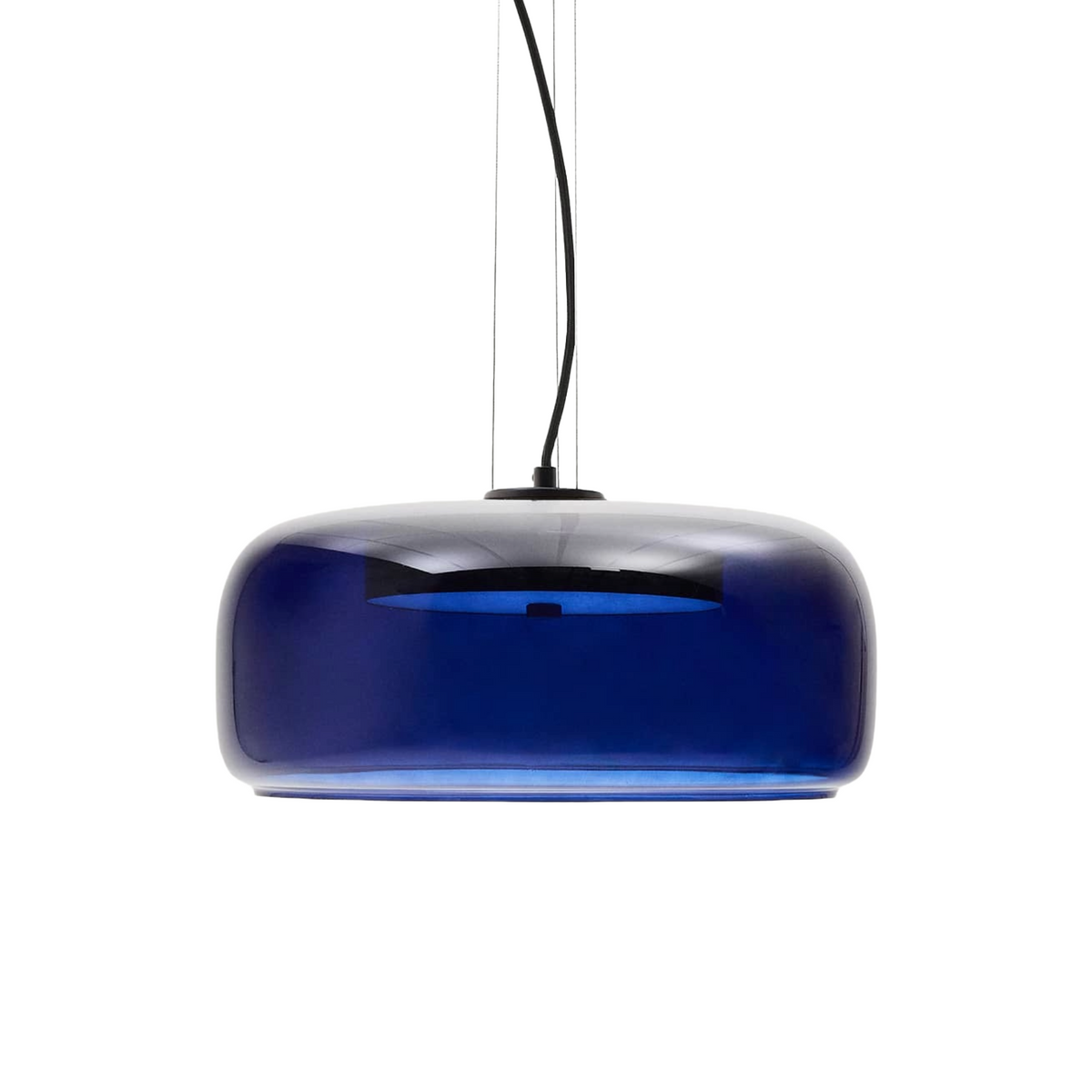 Závesná lampa REIG modré sklo