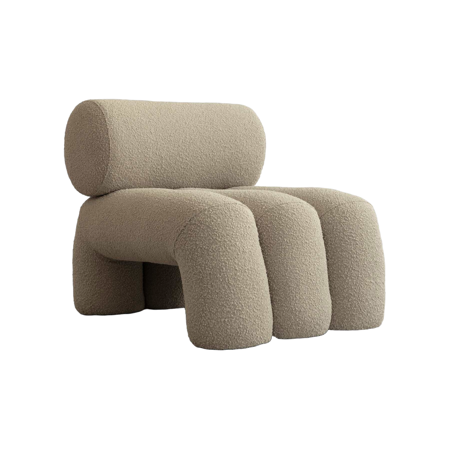 Fotel FOKU pieskový boucle