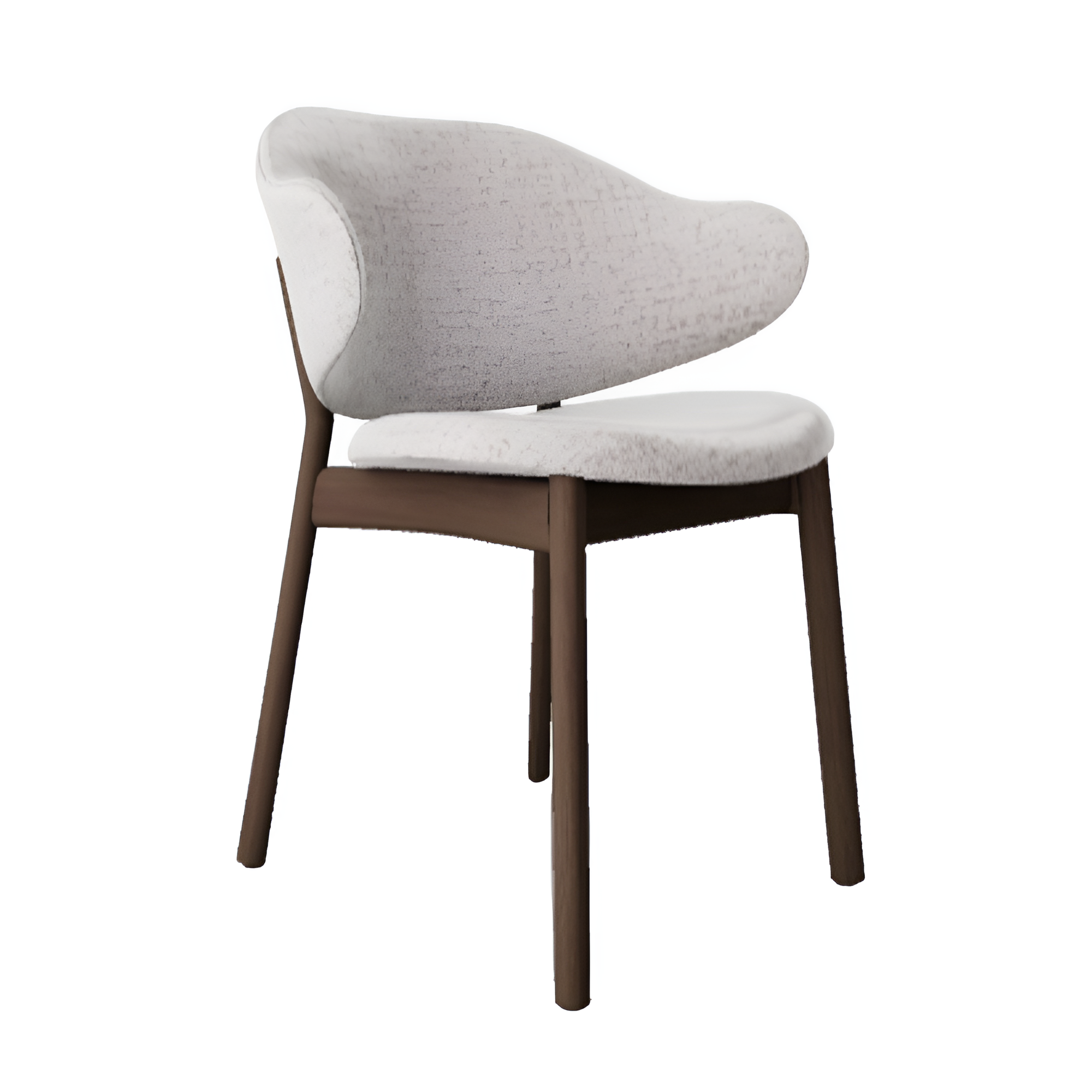 Čalúnená stolička HOLLY s tmavým dreveným podstavcom