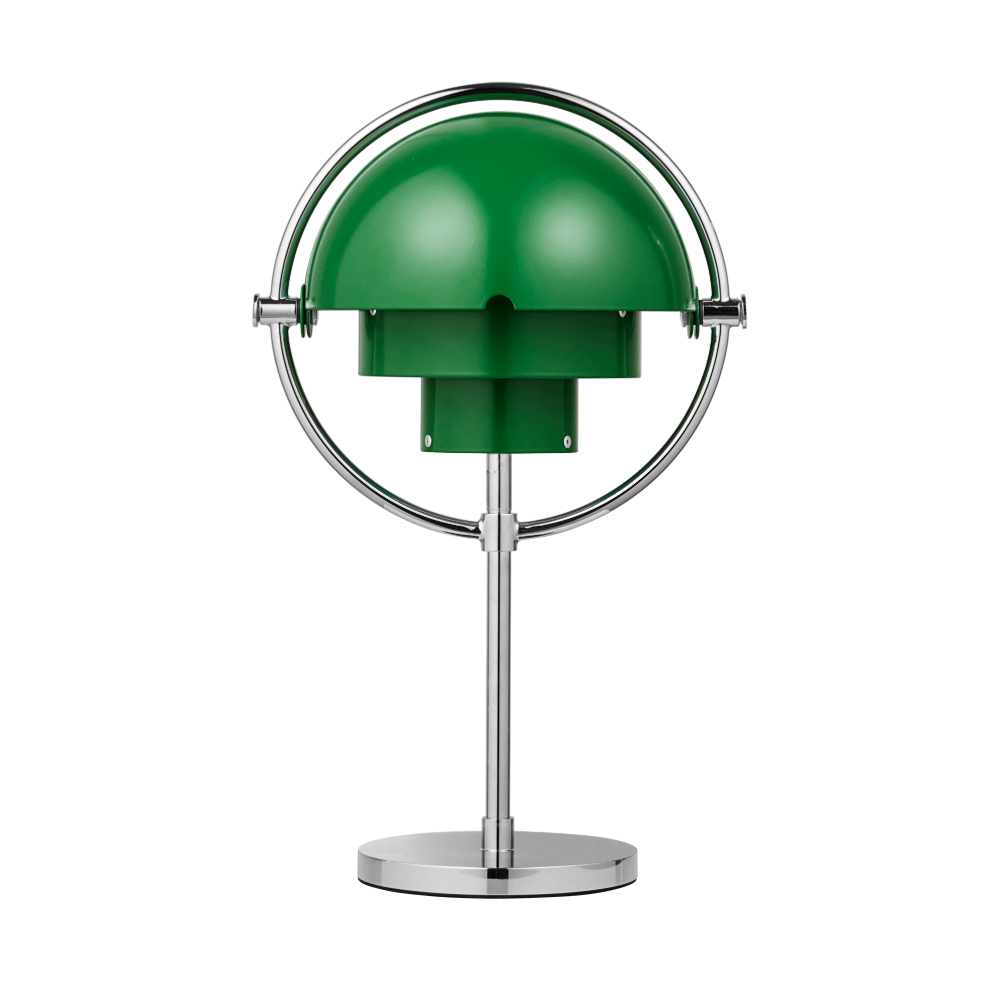 Prenosná lampa MULTI-LITE zelená s chrómovaným podstavcom