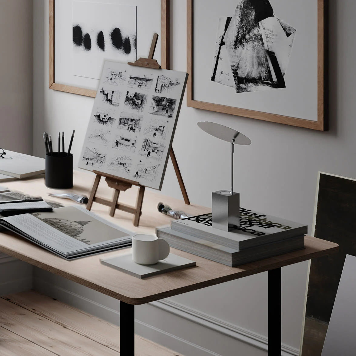 Reflect chrome table lamp