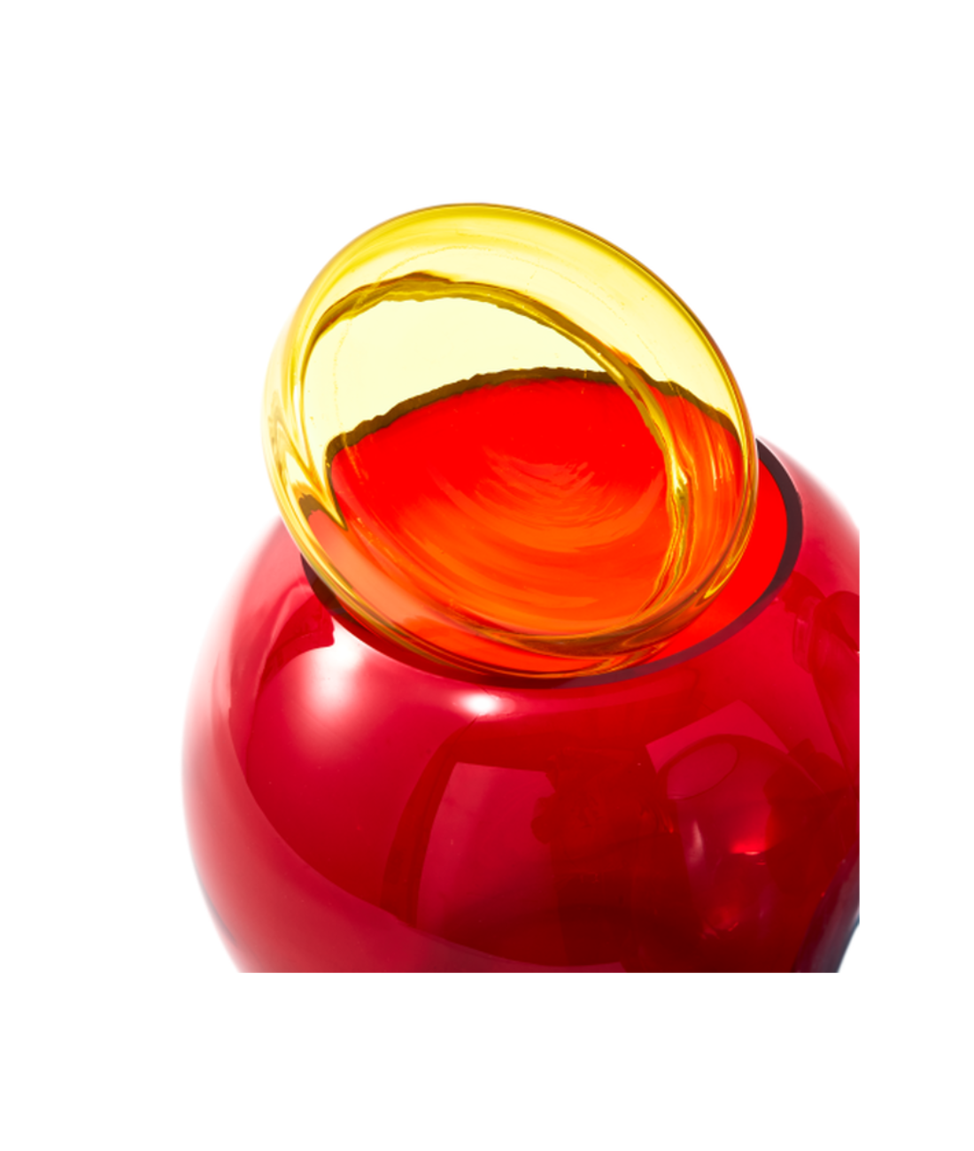 Set of jars BLOATED CAPS AND JARS colorful glass