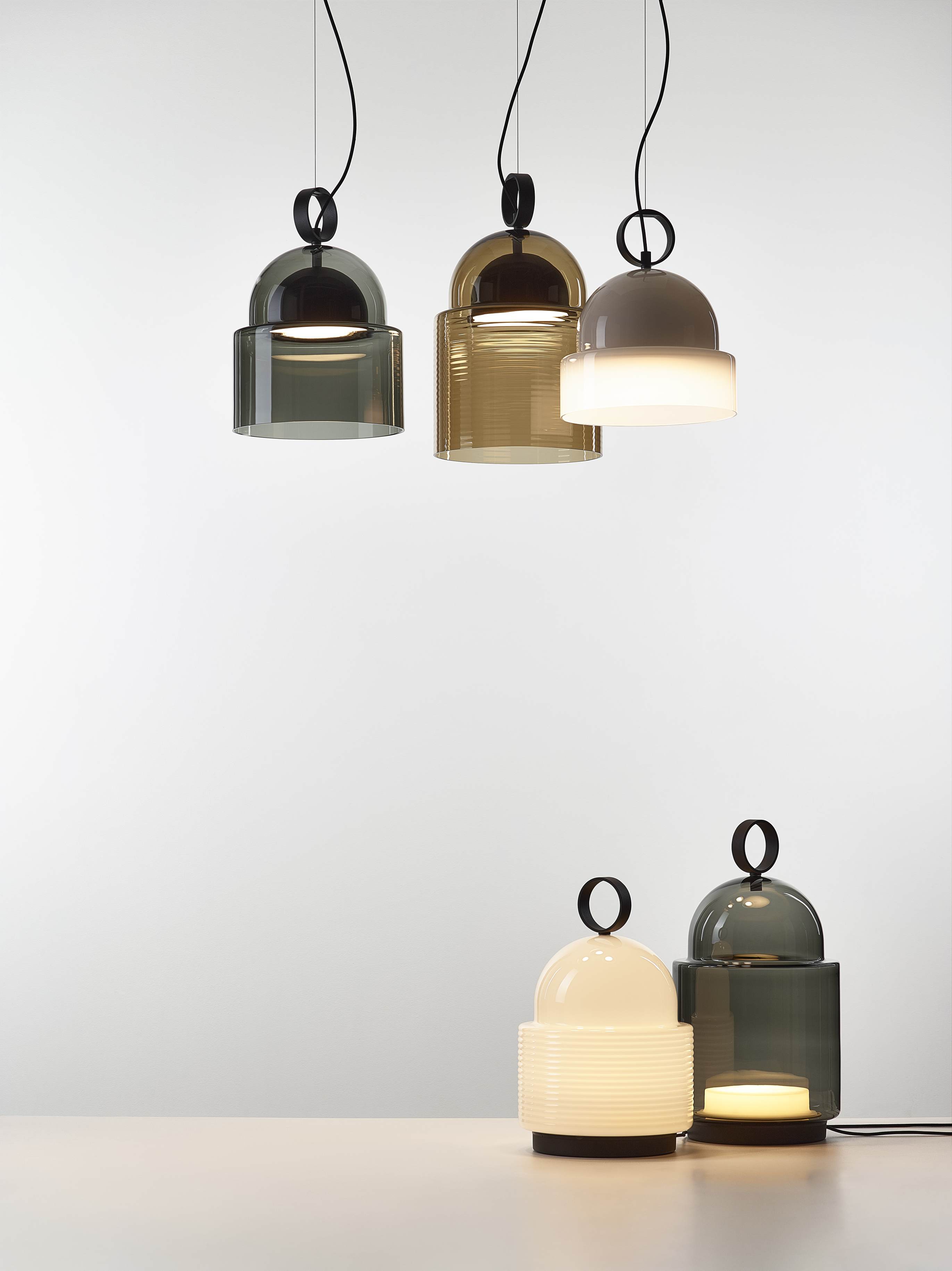 Závesná lampa DOME fúkané sklo