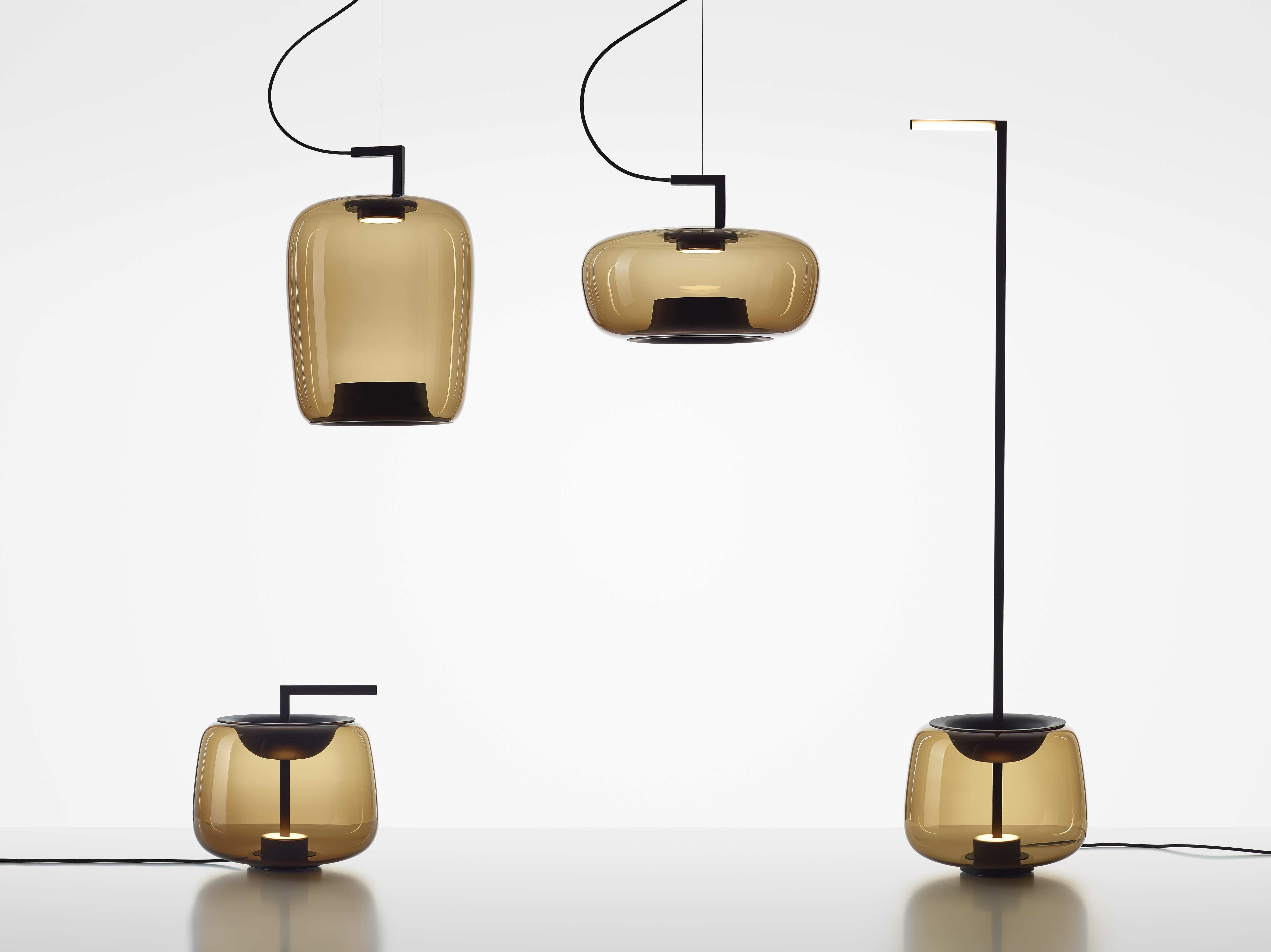 Stojaca lampa DOUBLE lesklé sklo