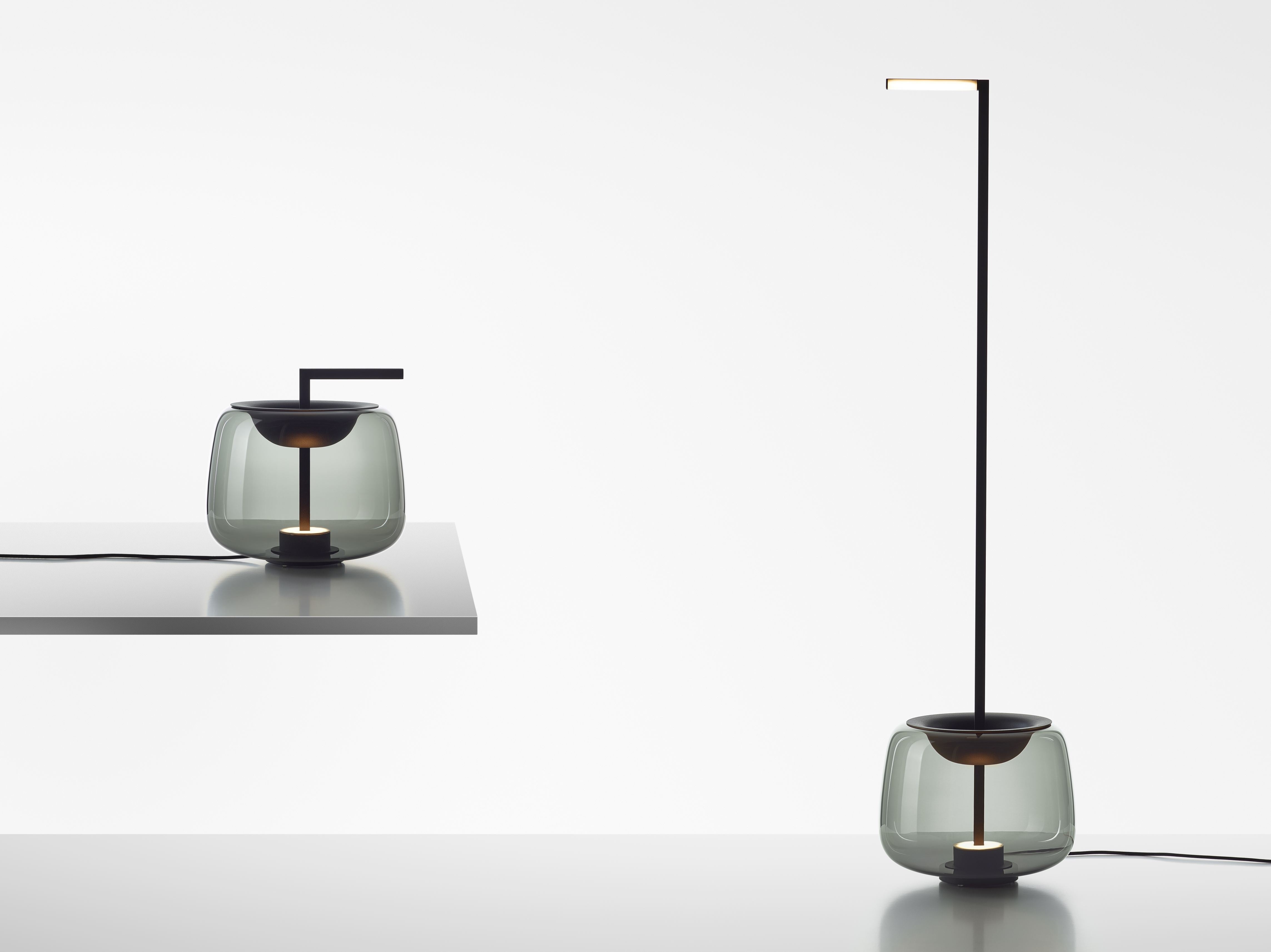 Stojaca lampa DOUBLE lesklé sklo