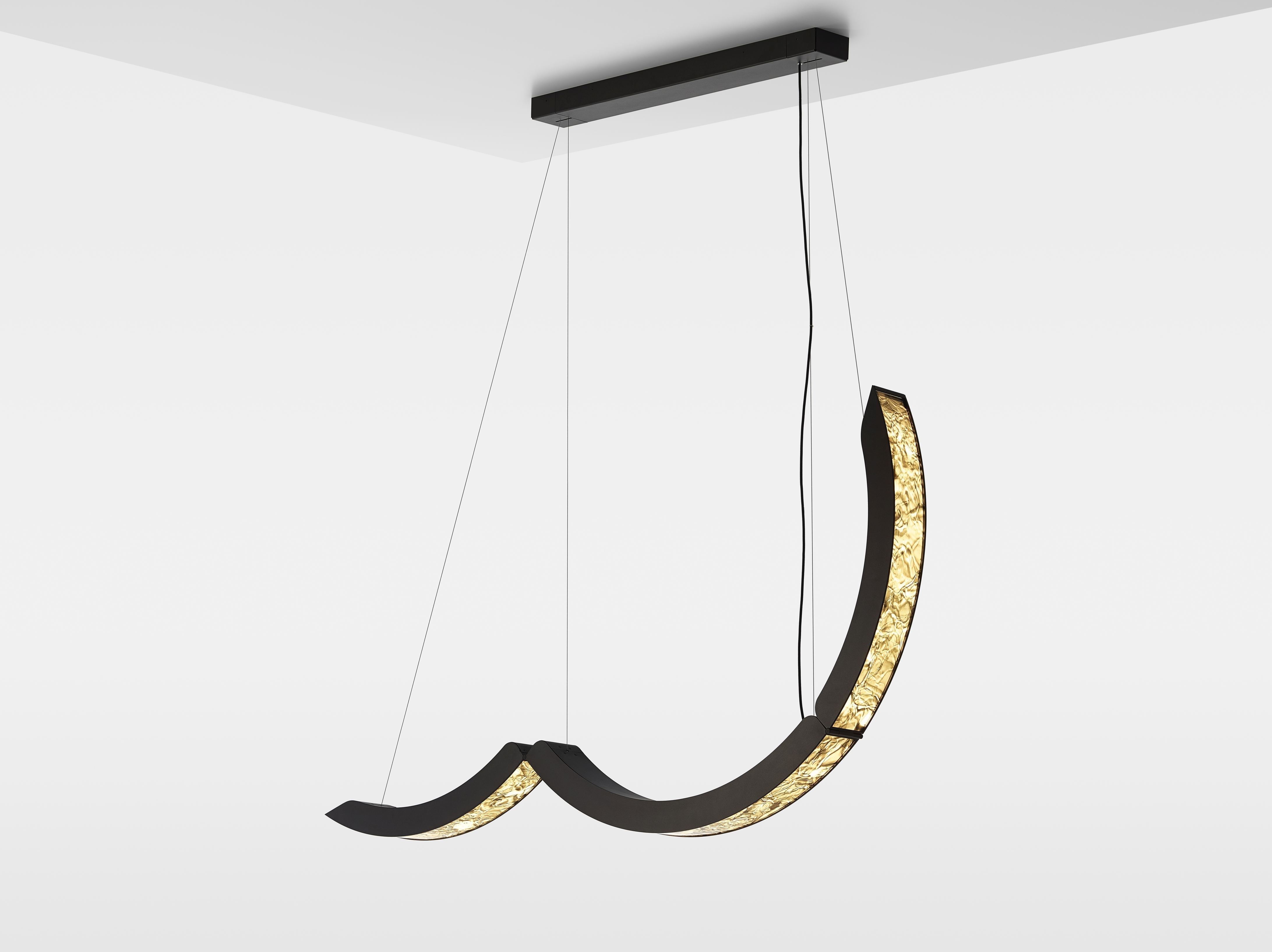 Závesná lampa ELO sklo Brokisglass