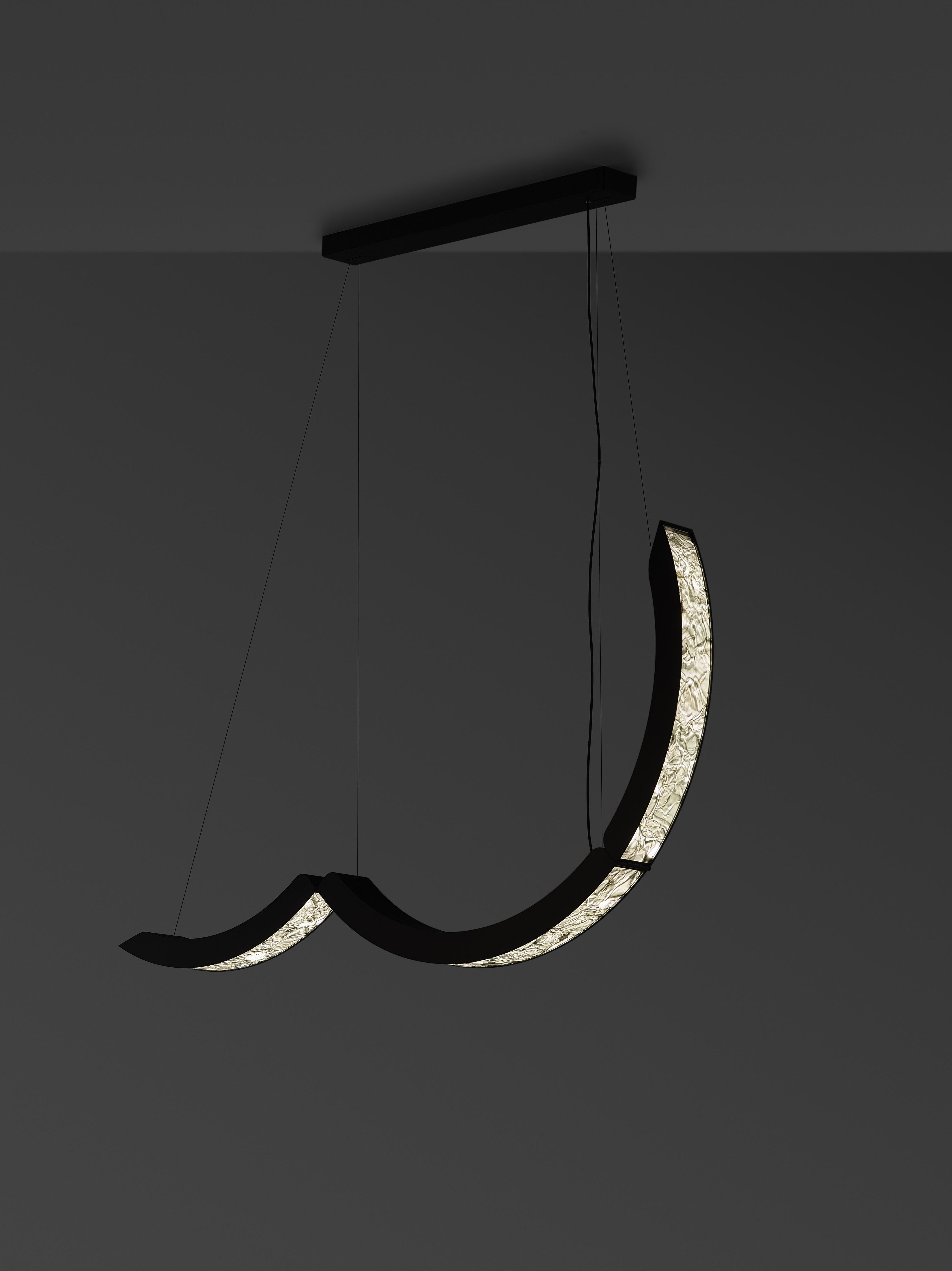 Závesná lampa ELO sklo Brokisglass