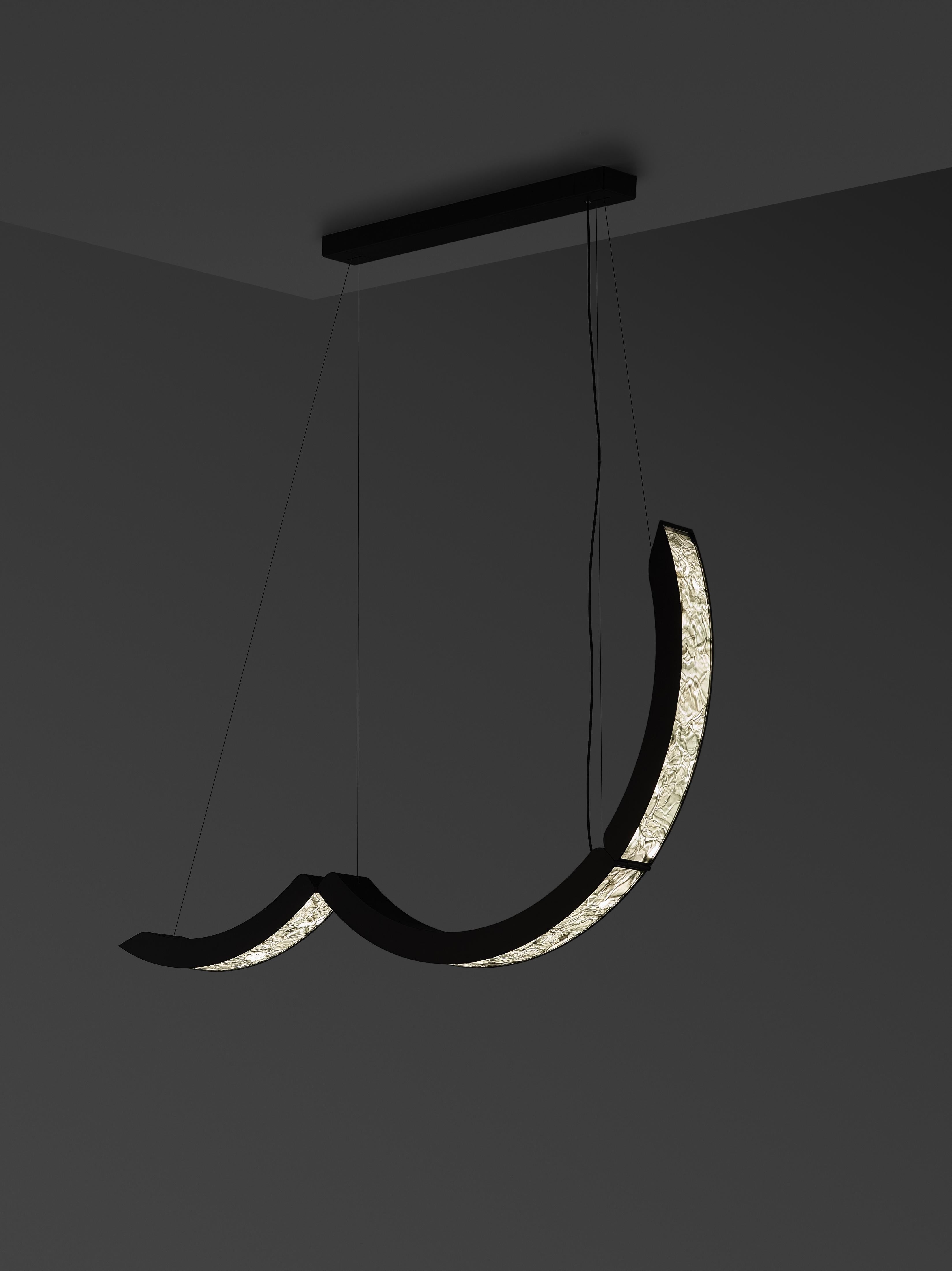 Závesná lampa ELO sklo Brokisglass
