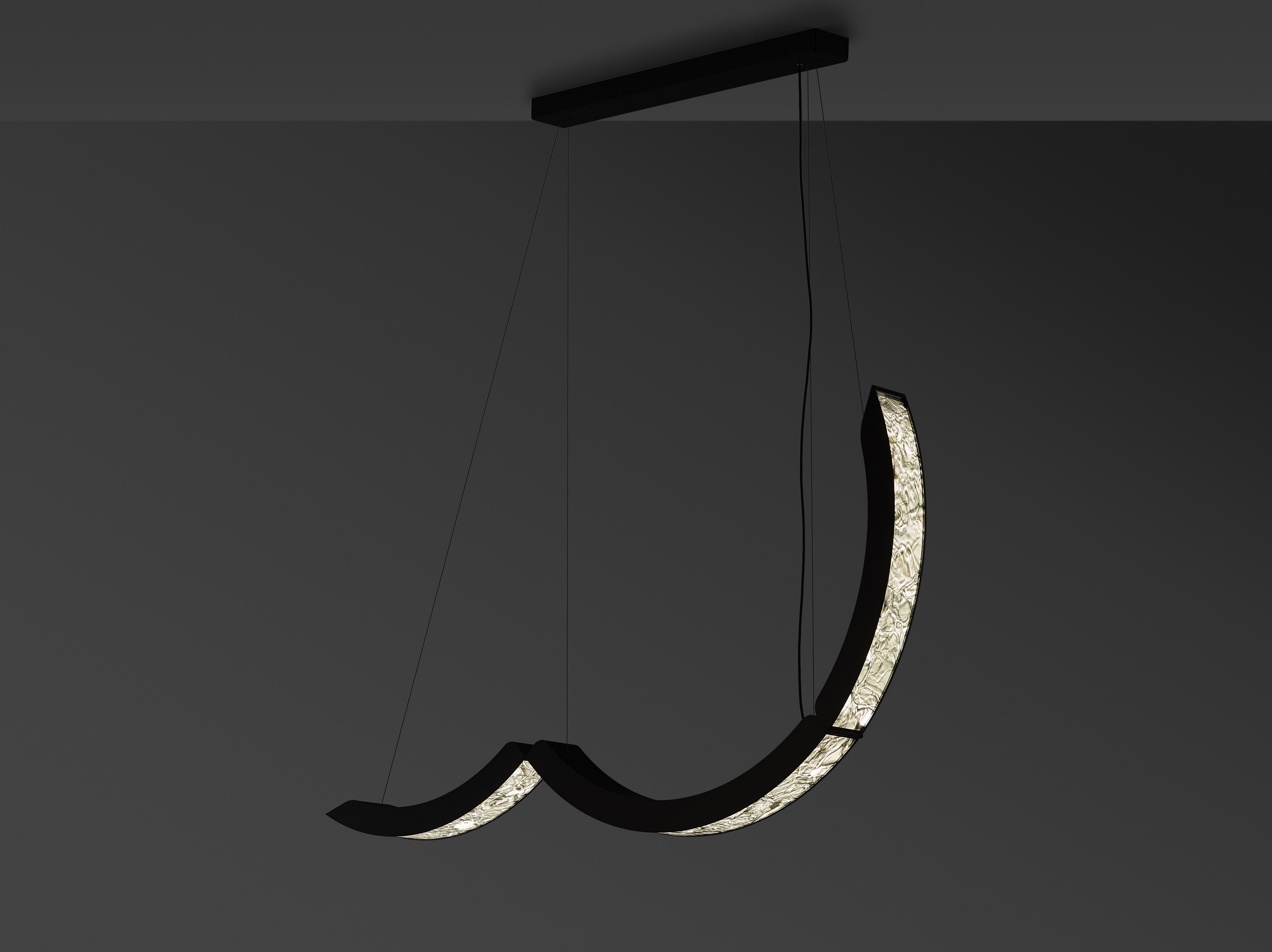 Závesná lampa ELO sklo Brokisglass