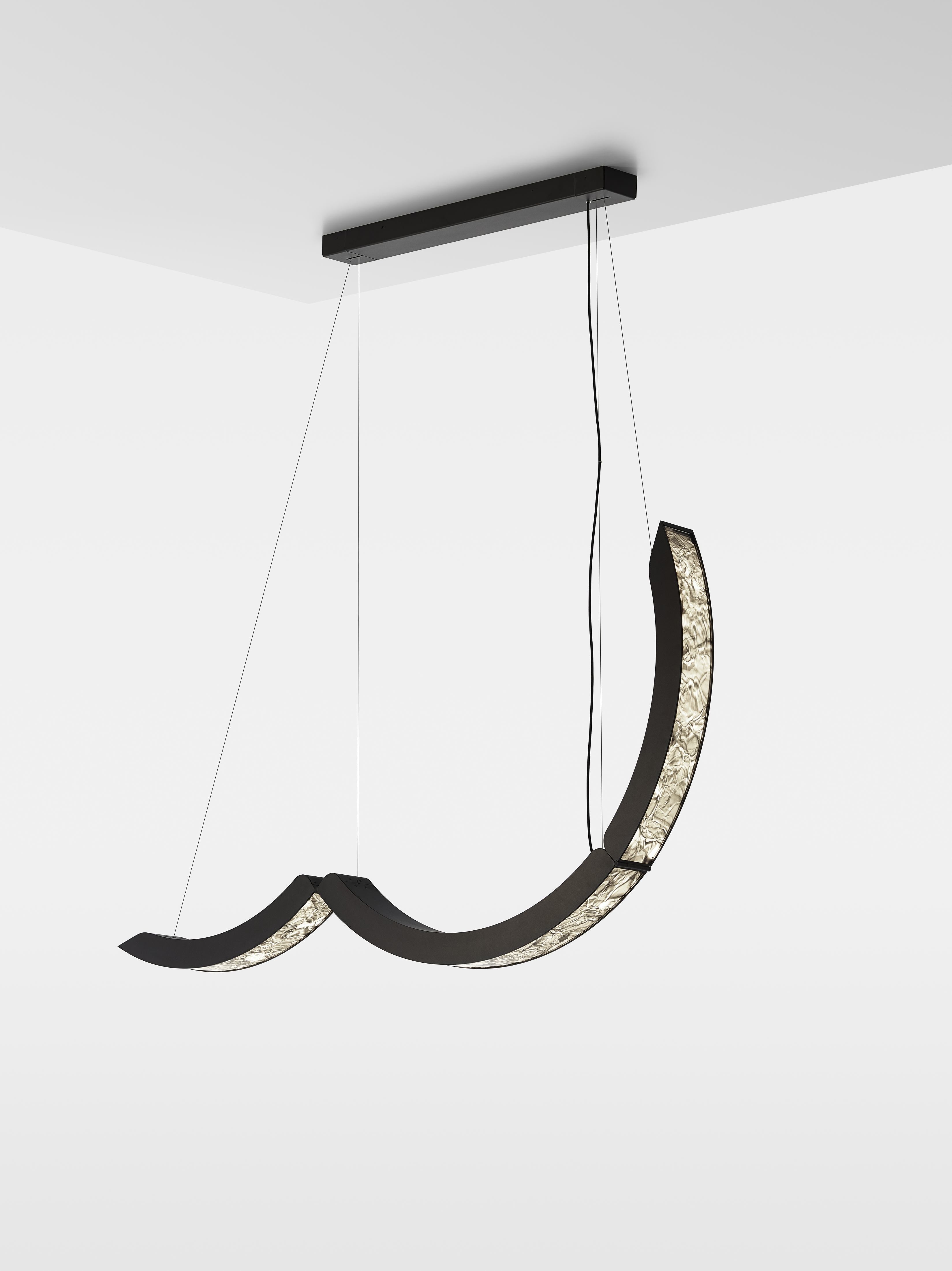 Závesná lampa ELO sklo Brokisglass