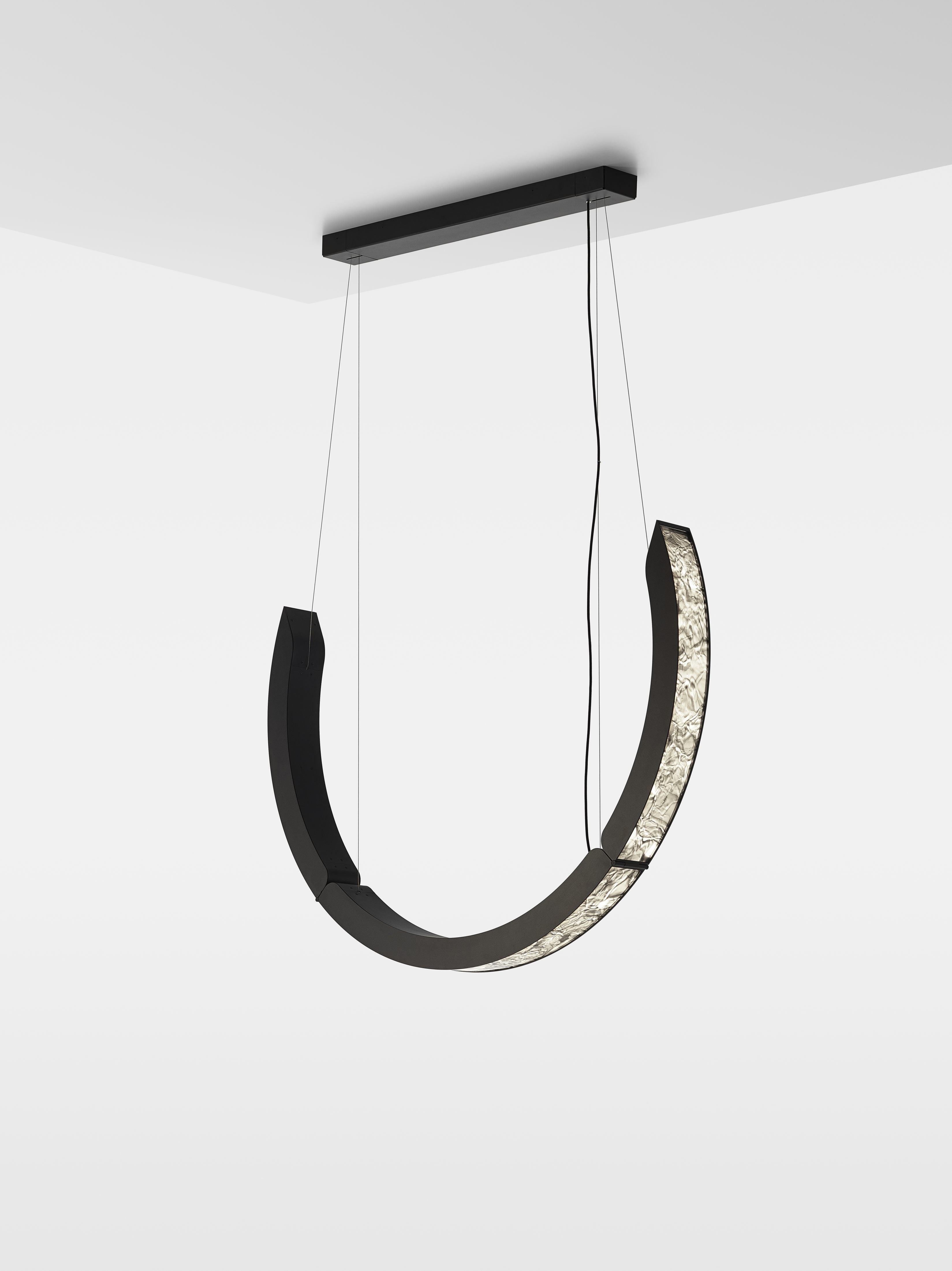 Závesná lampa ELO sklo Brokisglass