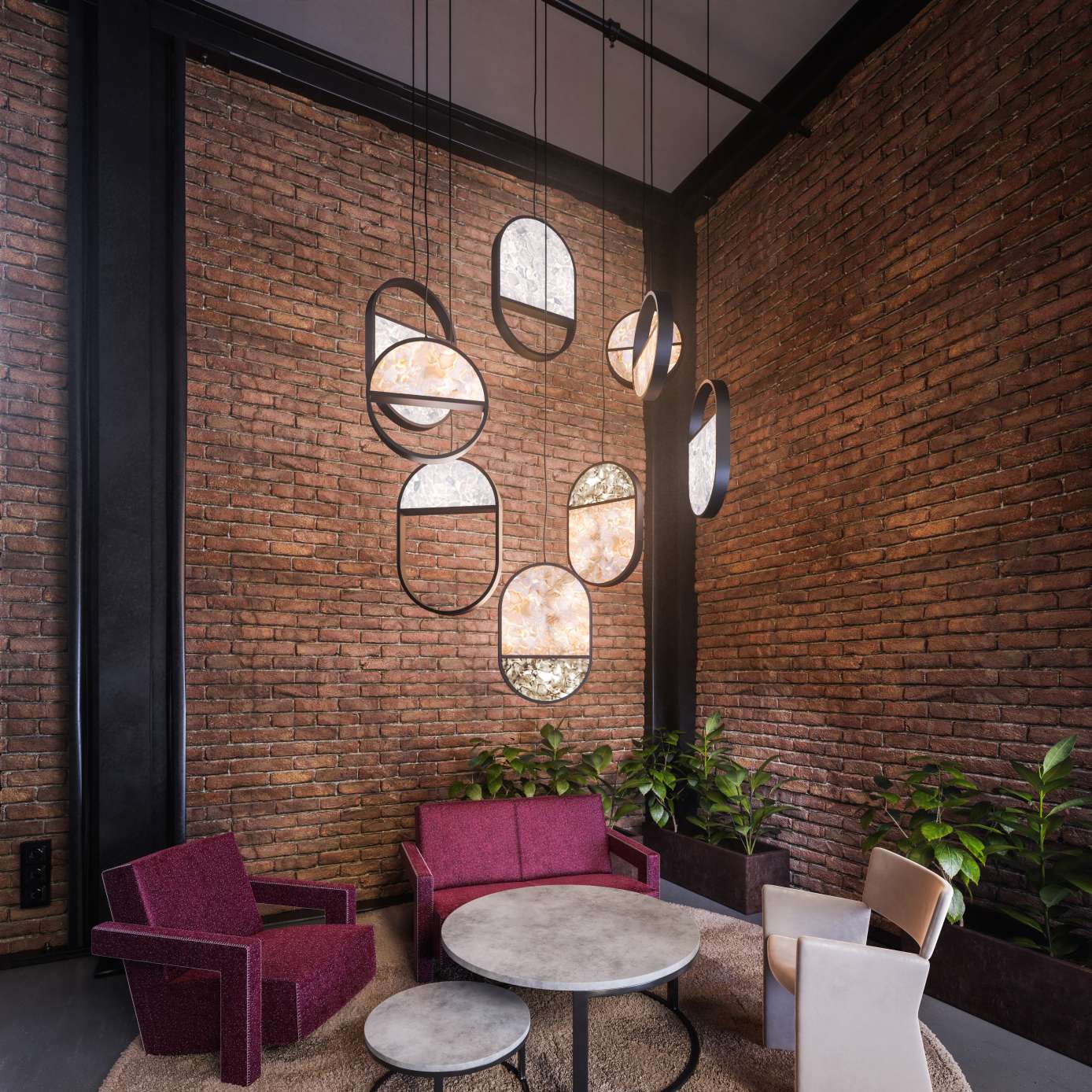 Závesná lampa GEOMETRIC OVAL 1/3 sklo lesklé Brokisglass
