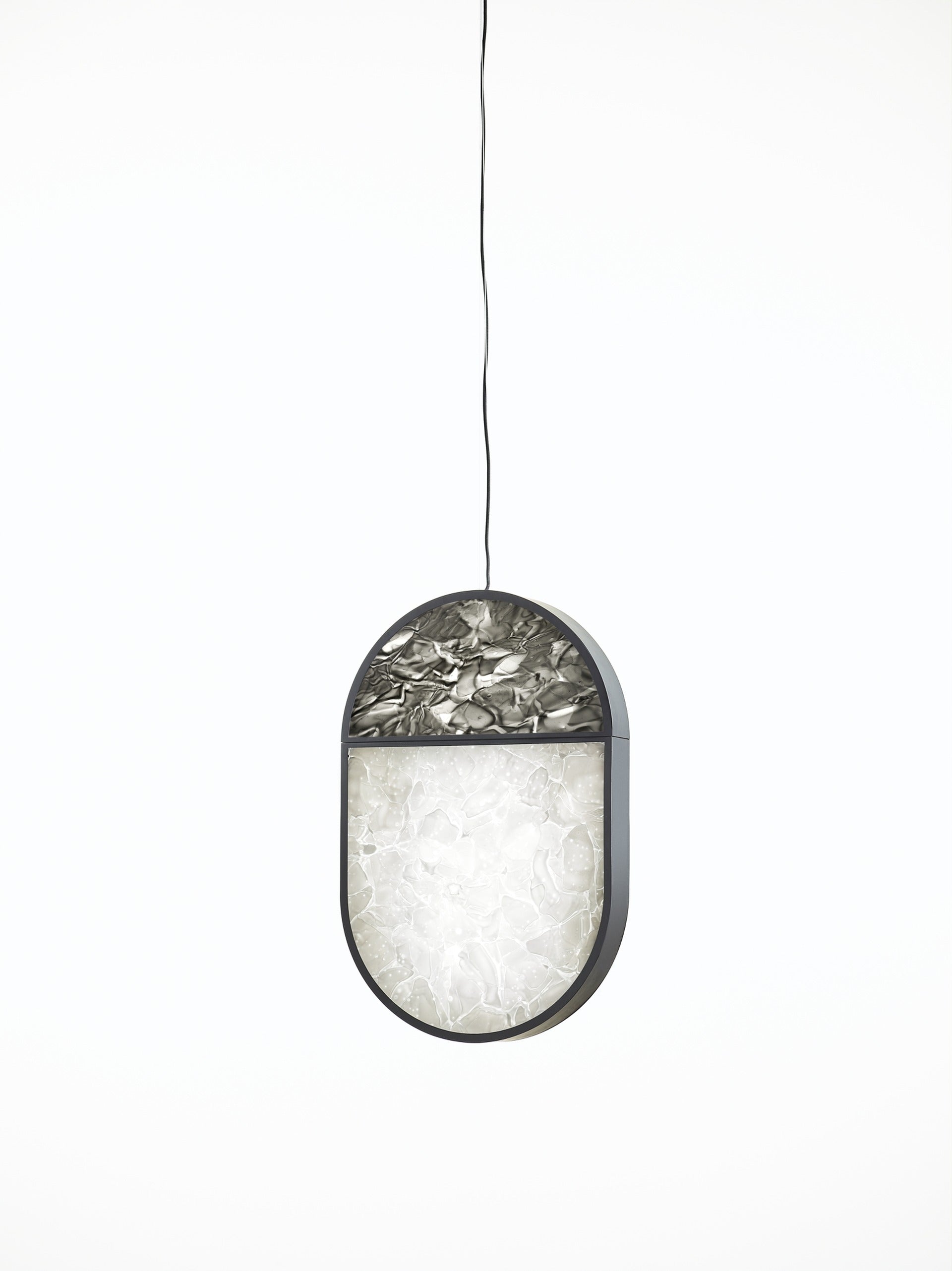 Závesná lampa GEOMETRIC OVAL 1/3 sklo lesklé Brokisglass