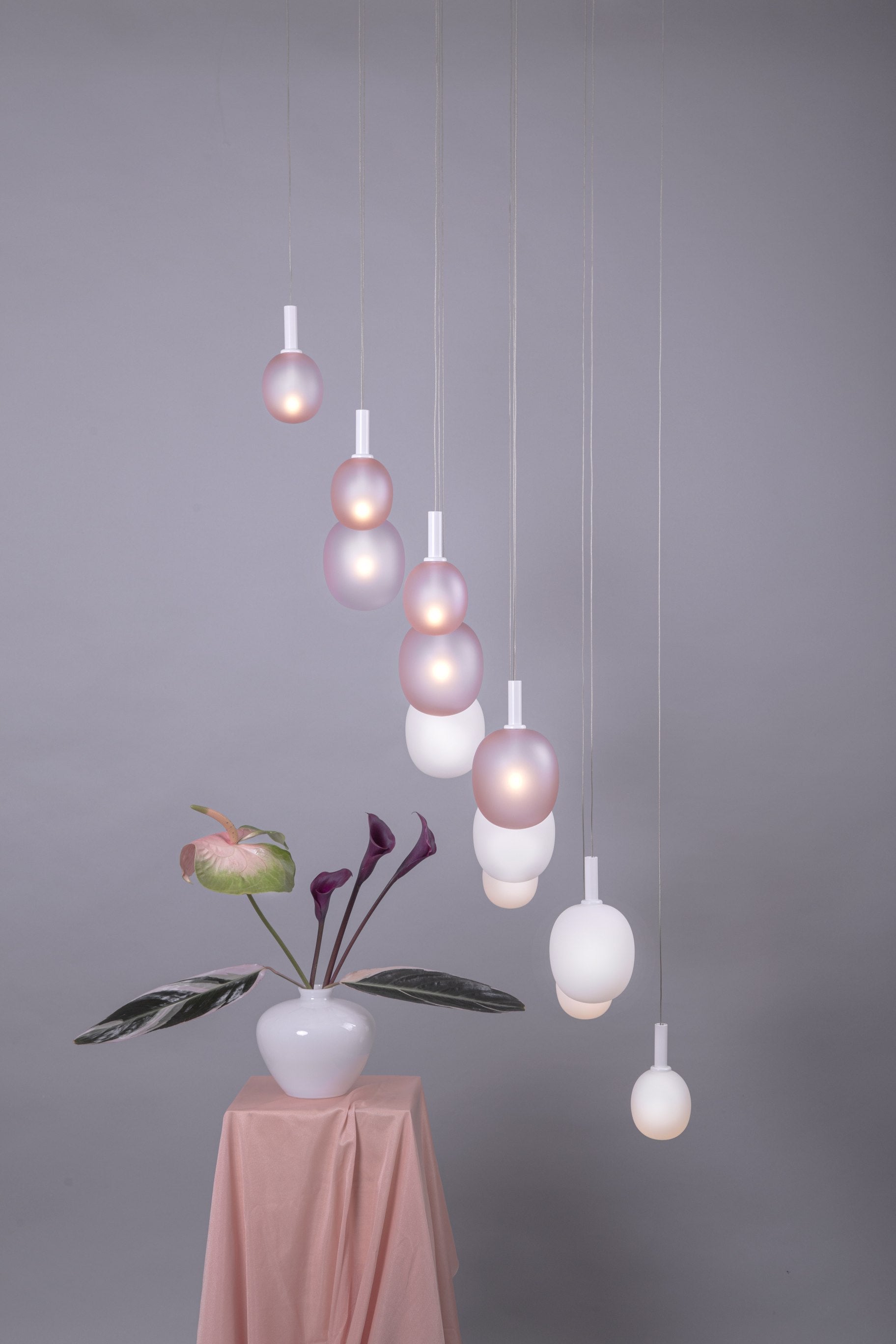 Závesná lampa IVY SINGLE matné sklo