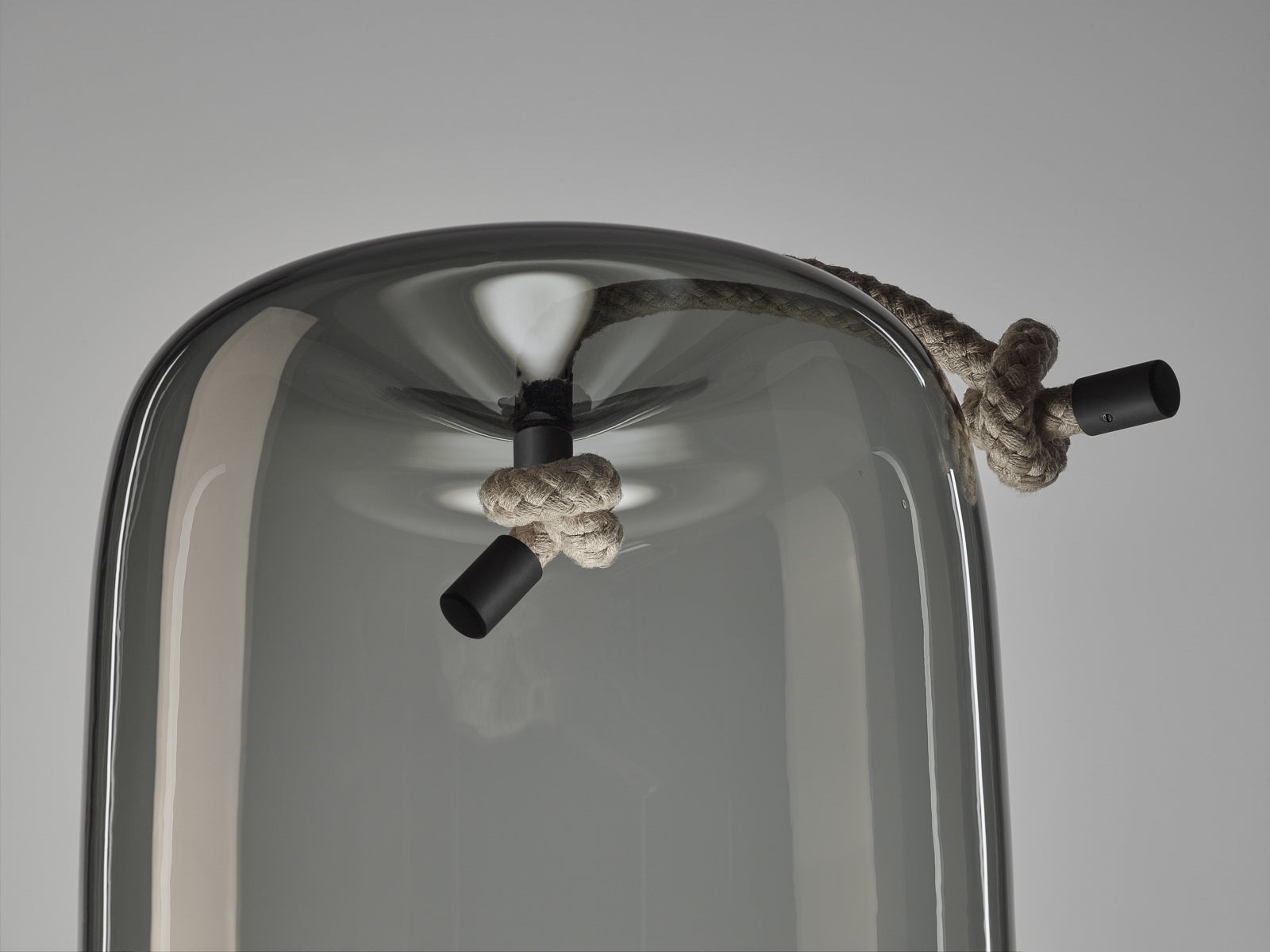 Prenosná lampa KNOT BATTERY - CILINDRO sklenená