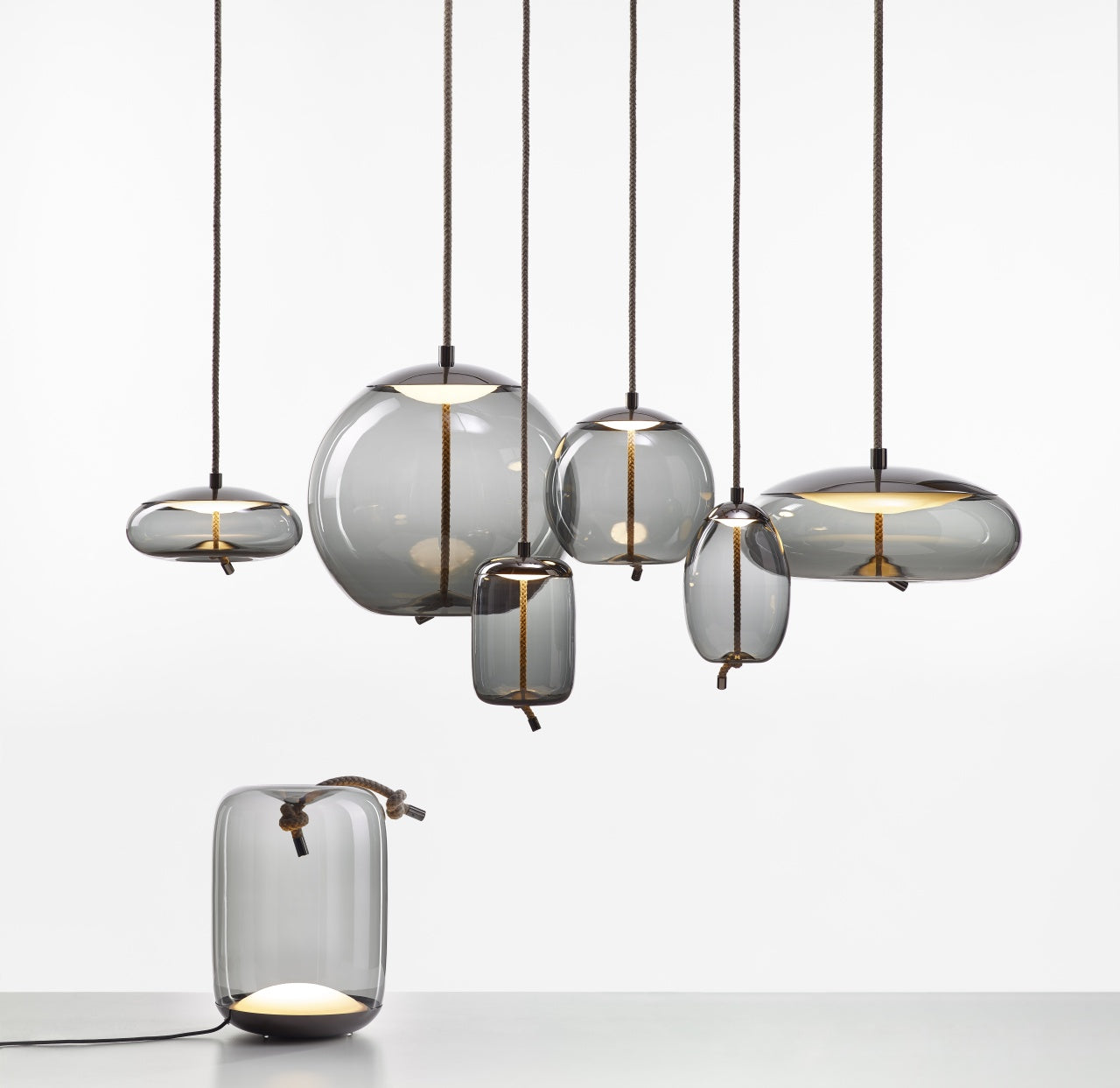 Knot table lamp - Cilindro glass