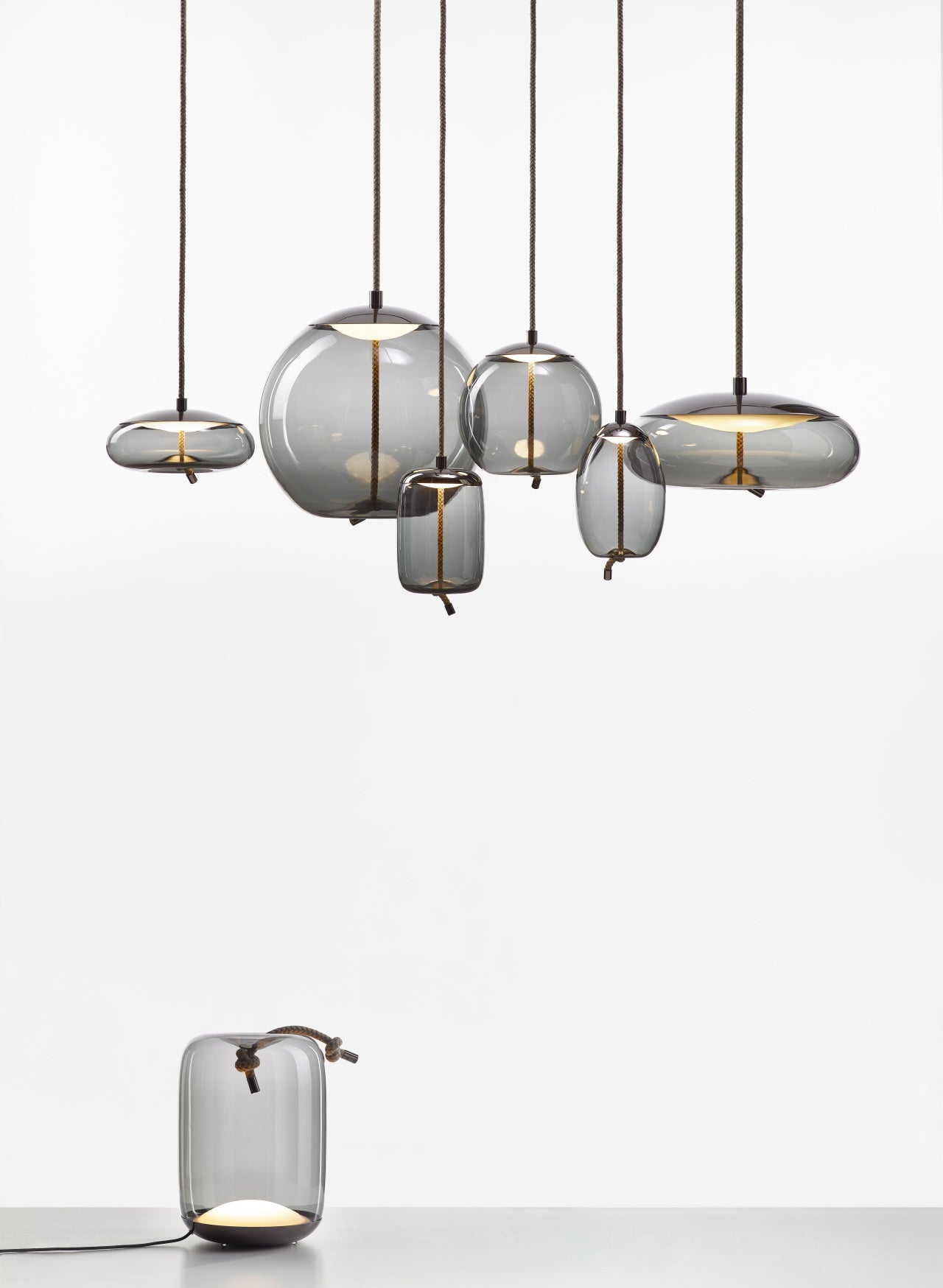 Knot table lamp - Cilindro glass