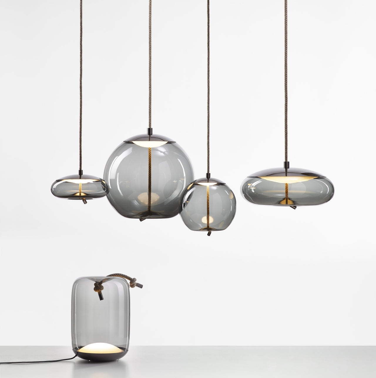 Knot table lamp - Cilindro glass
