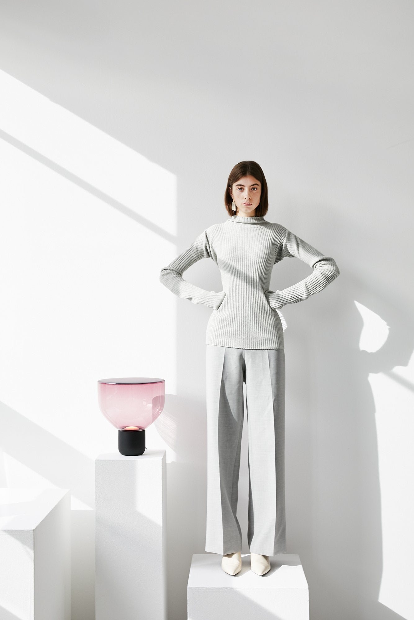 Stolná lampa LIGHTLINE matný podstavec