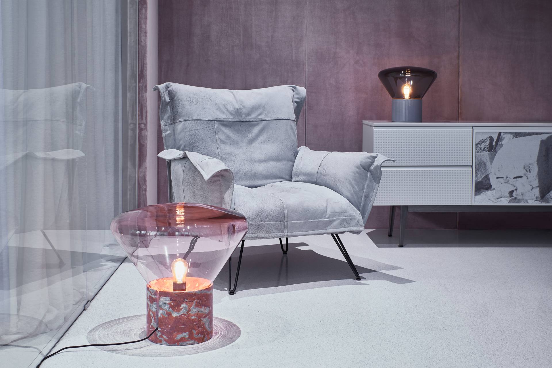 Lampa MUFFINS fúkané sklo