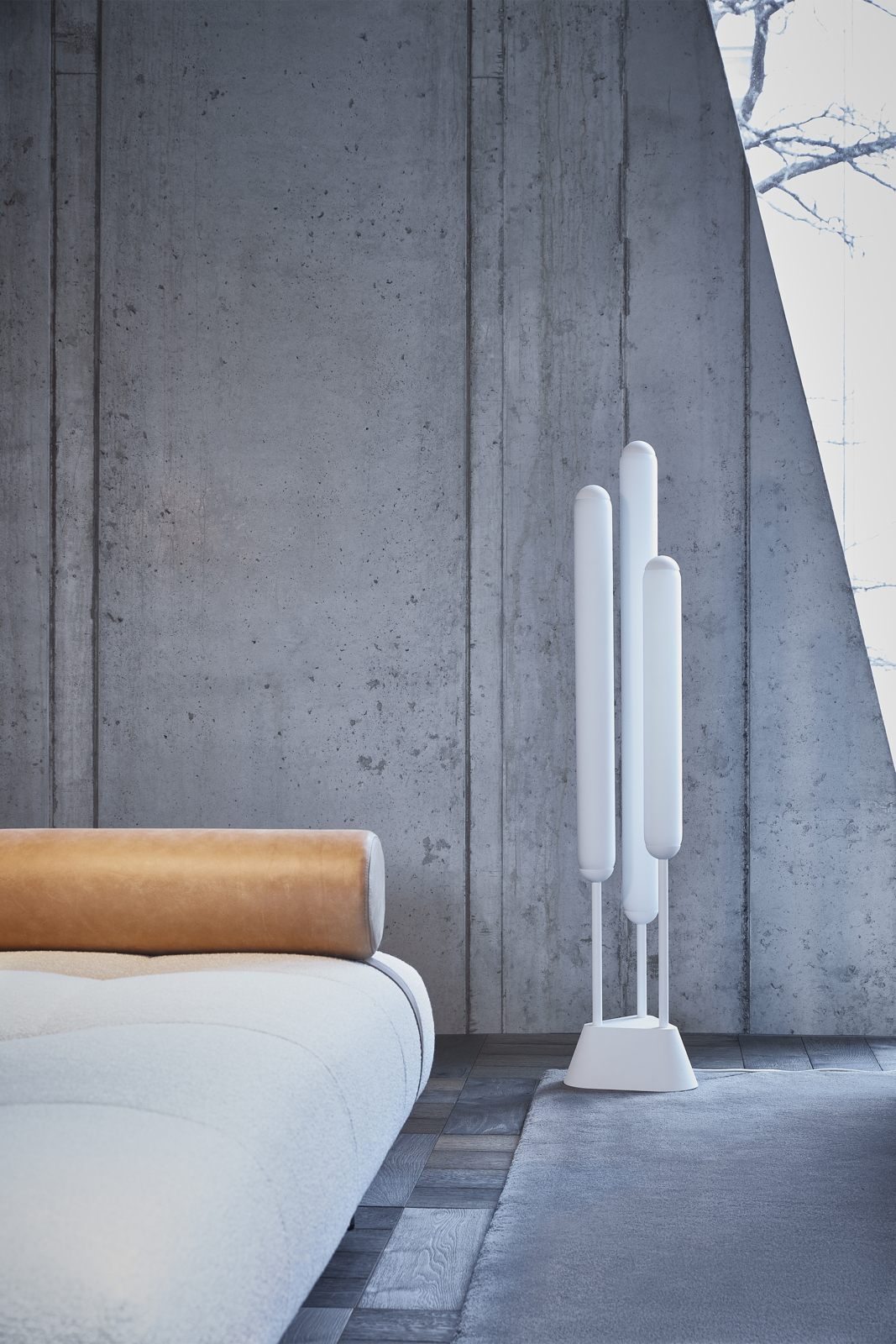 Stojaca lampa PURO matné sklo