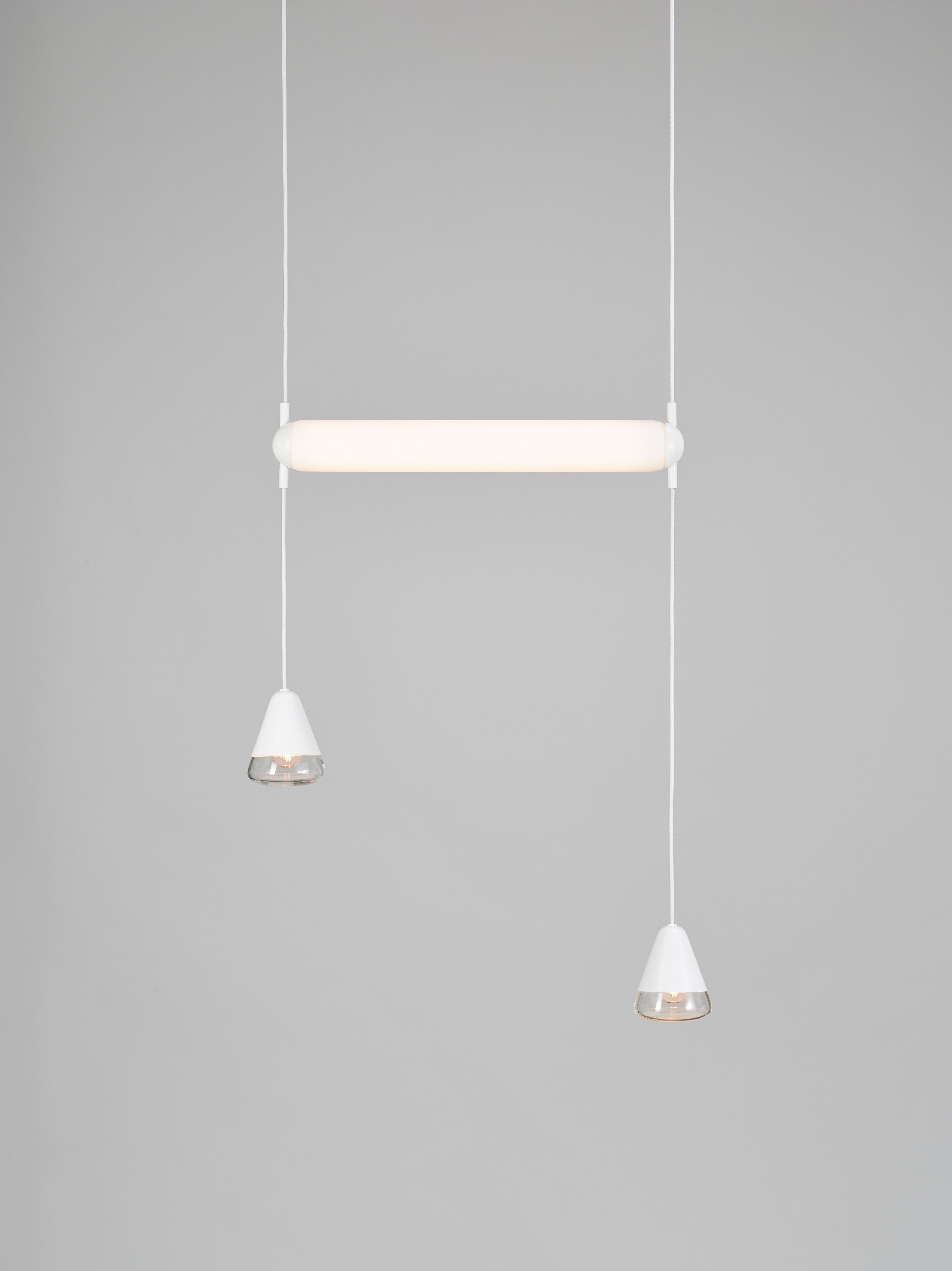 Puro Single hanging lamp - Horizontal Matte glass