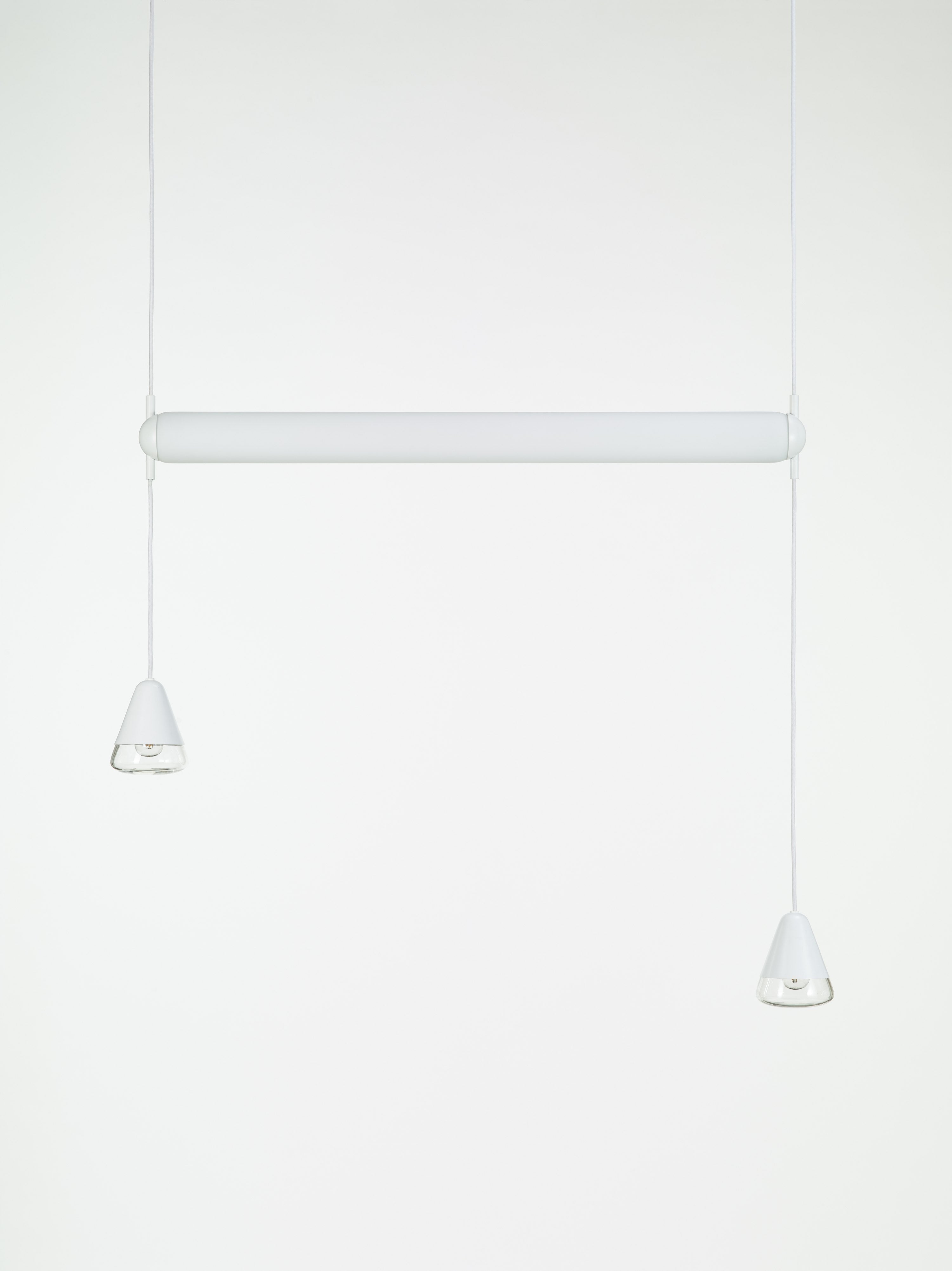 Puro Single hanging lamp - Horizontal Matte glass