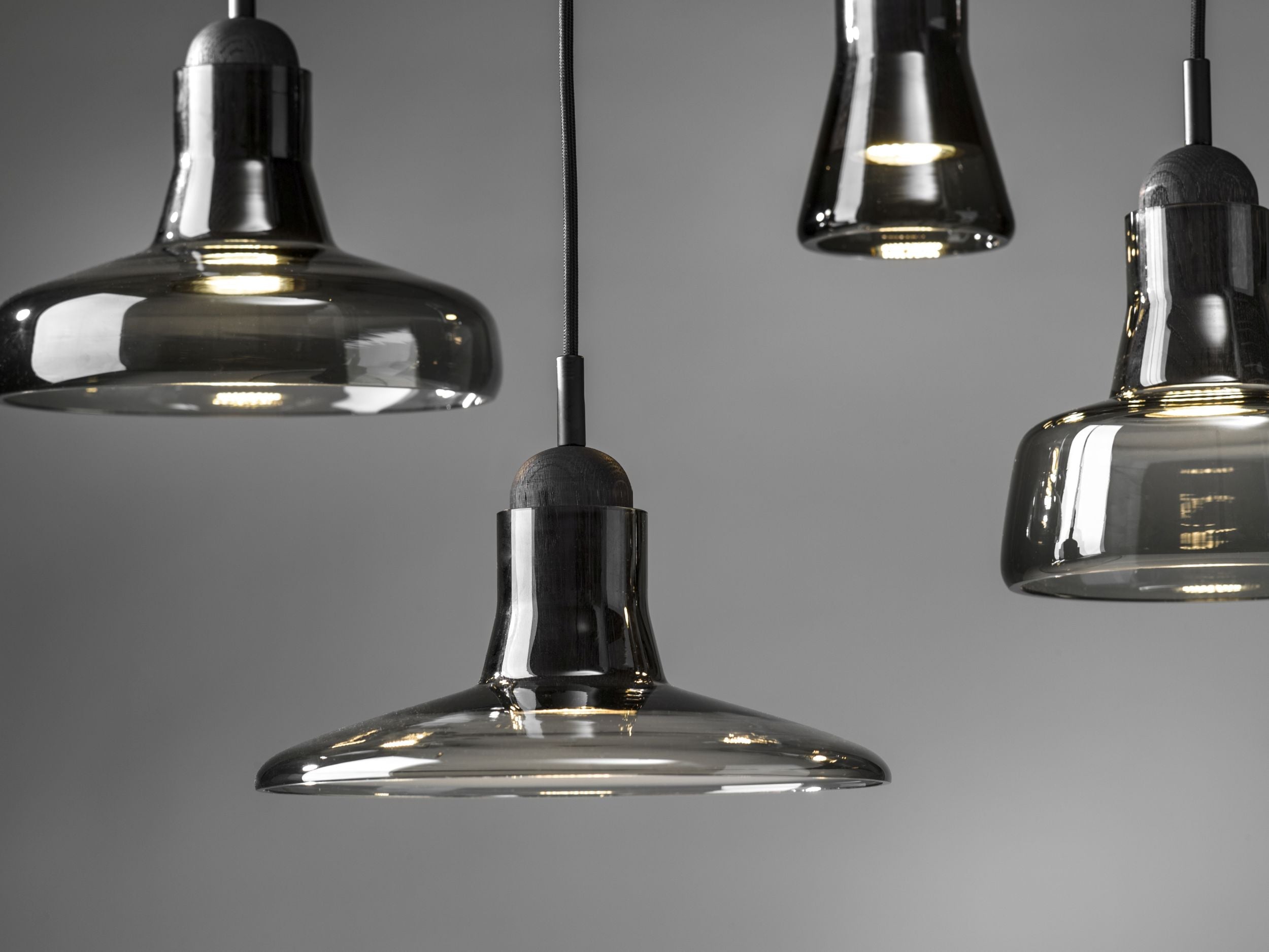 Závesná lampa SHADOWS - SET OBDĹŽNIKOVÁ MALÁ sklo lesklé