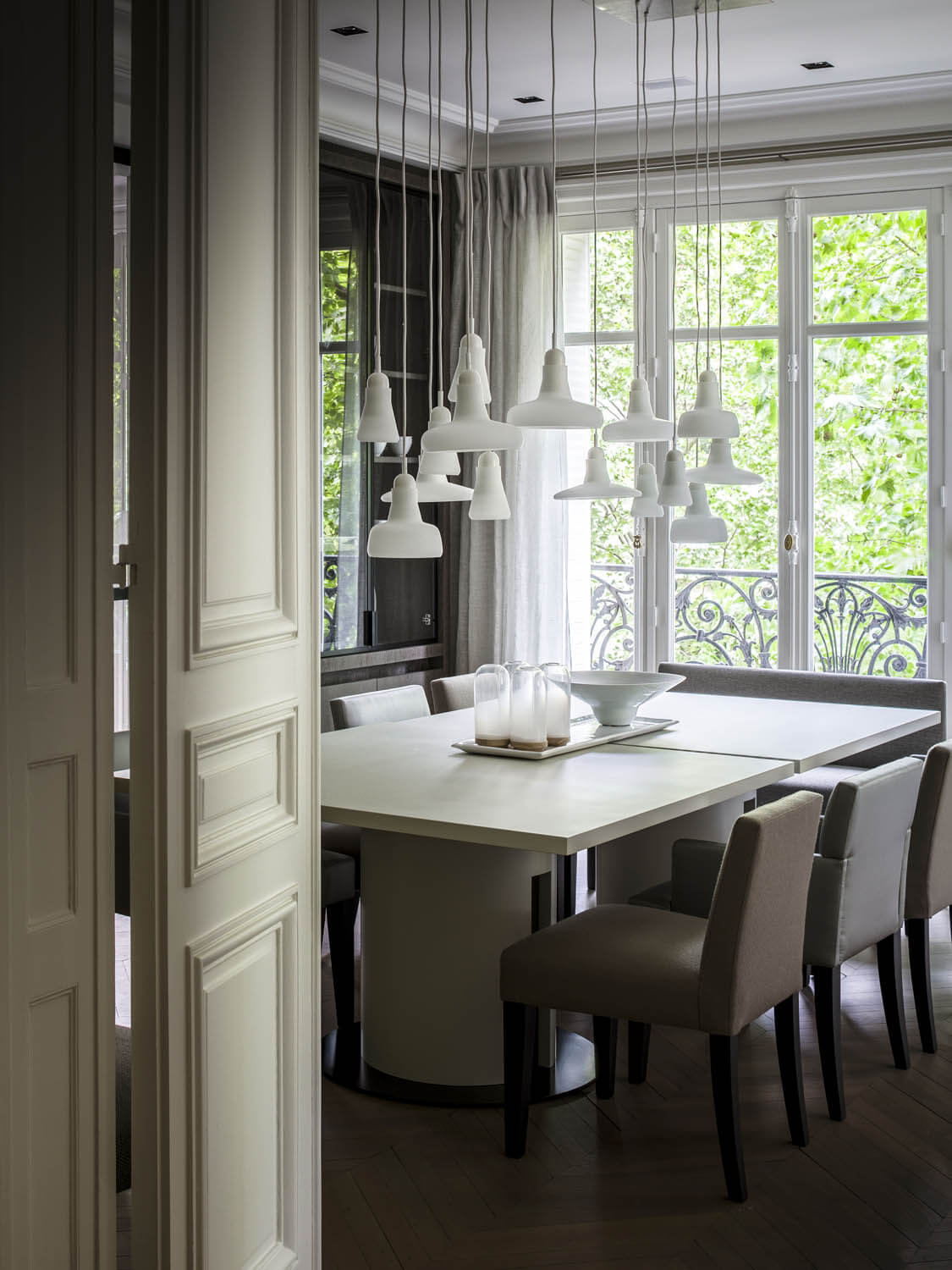 Závesná lampa SHADOWS PC897 matné sklo