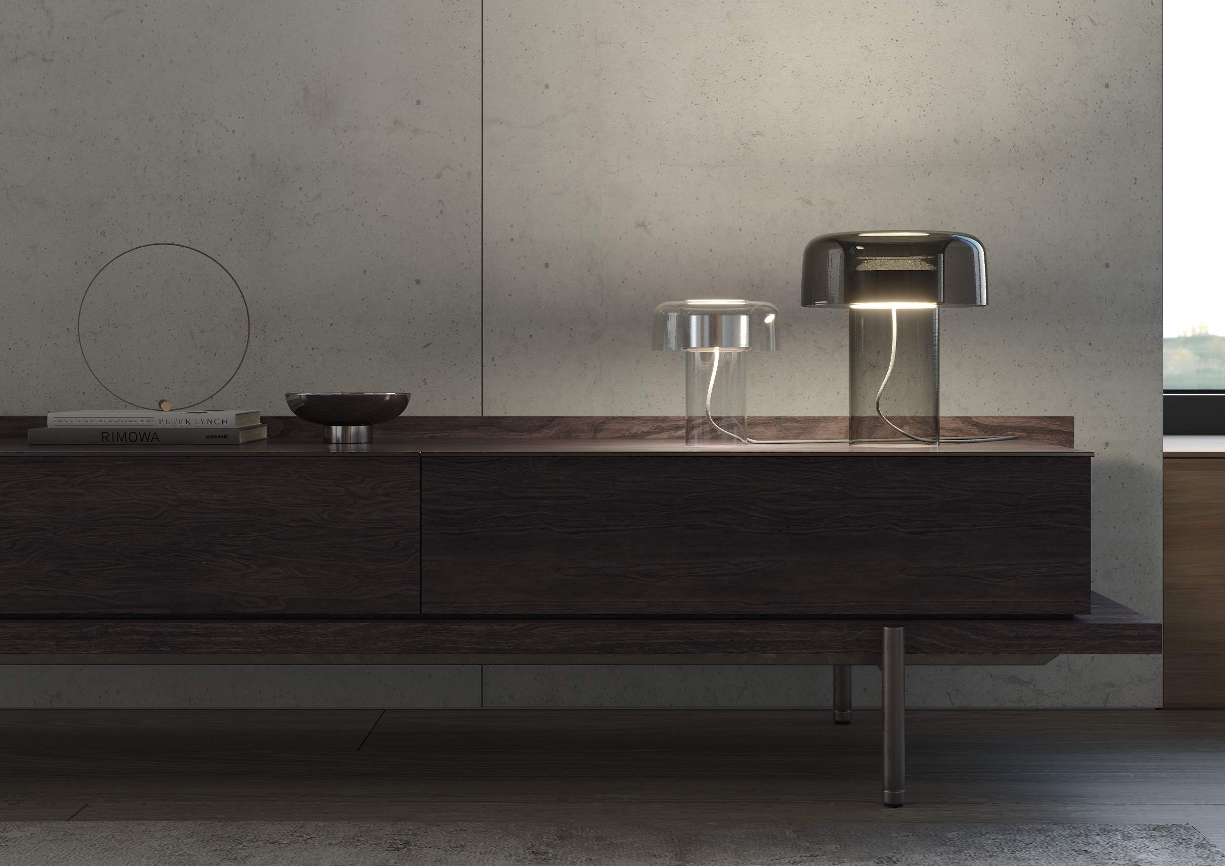 Spectra glass table lamp