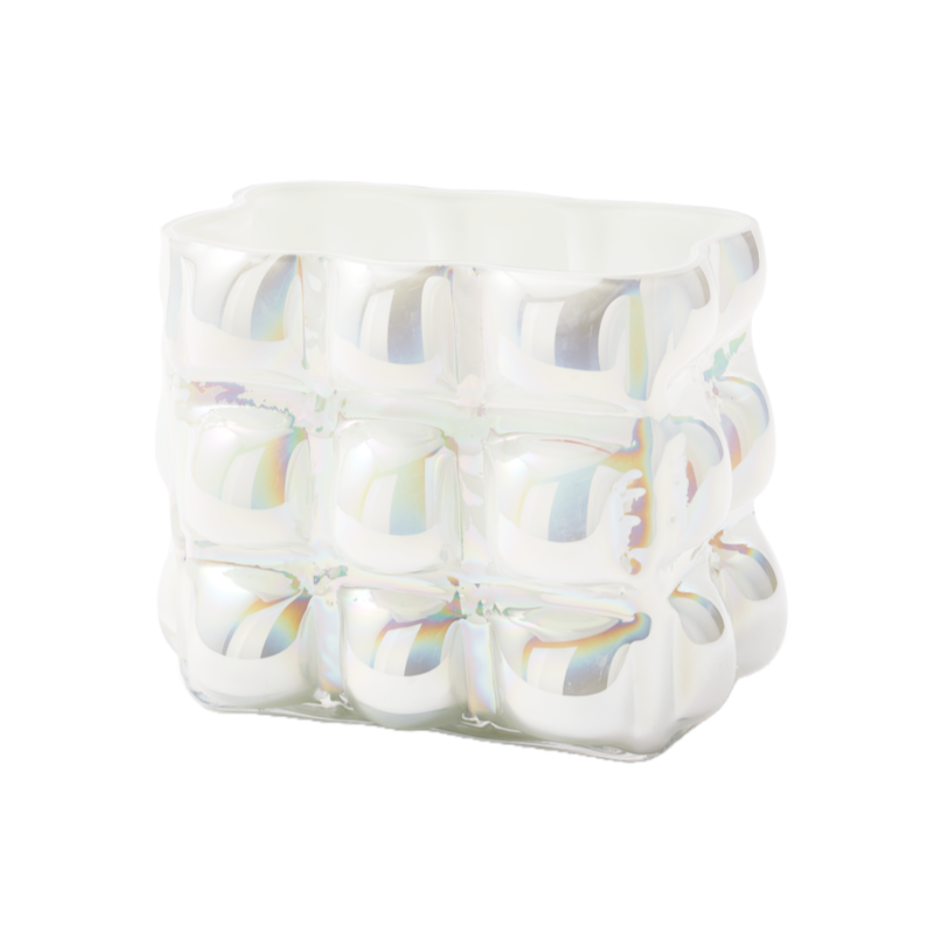 Váza BUBBLE biela s leskom