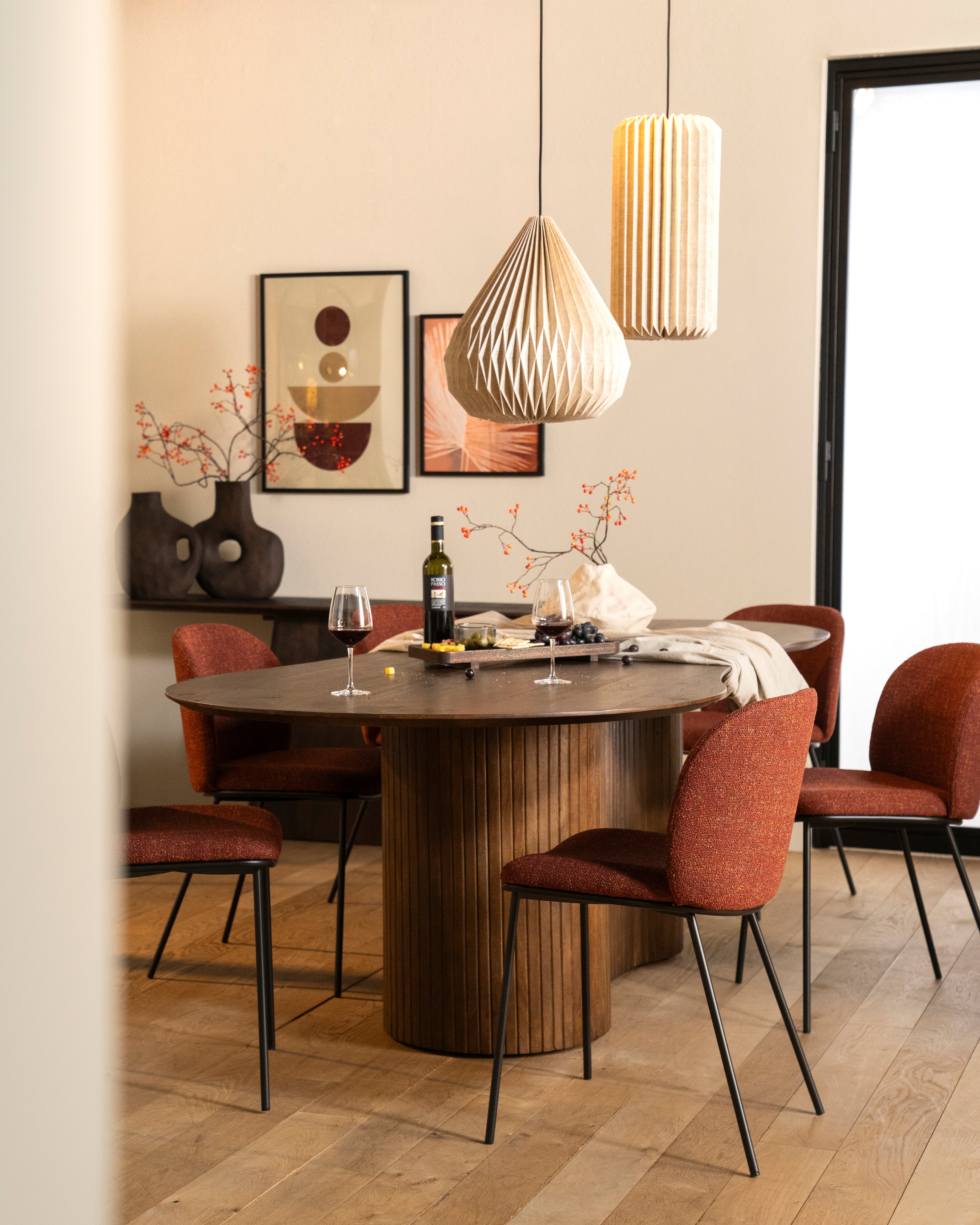 Závesná lampa ZUKI papier a ľan