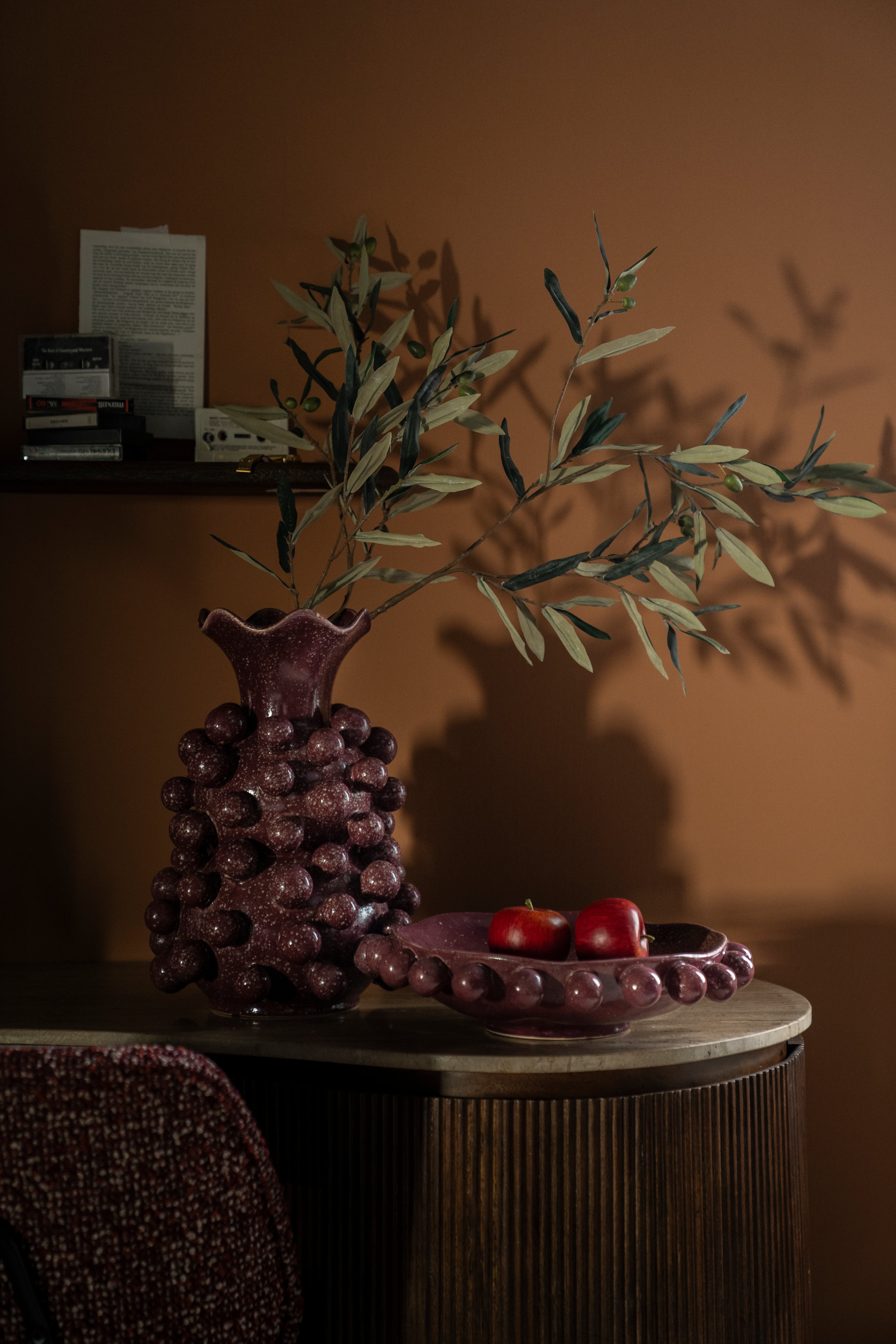 Váza VIRO burgundská