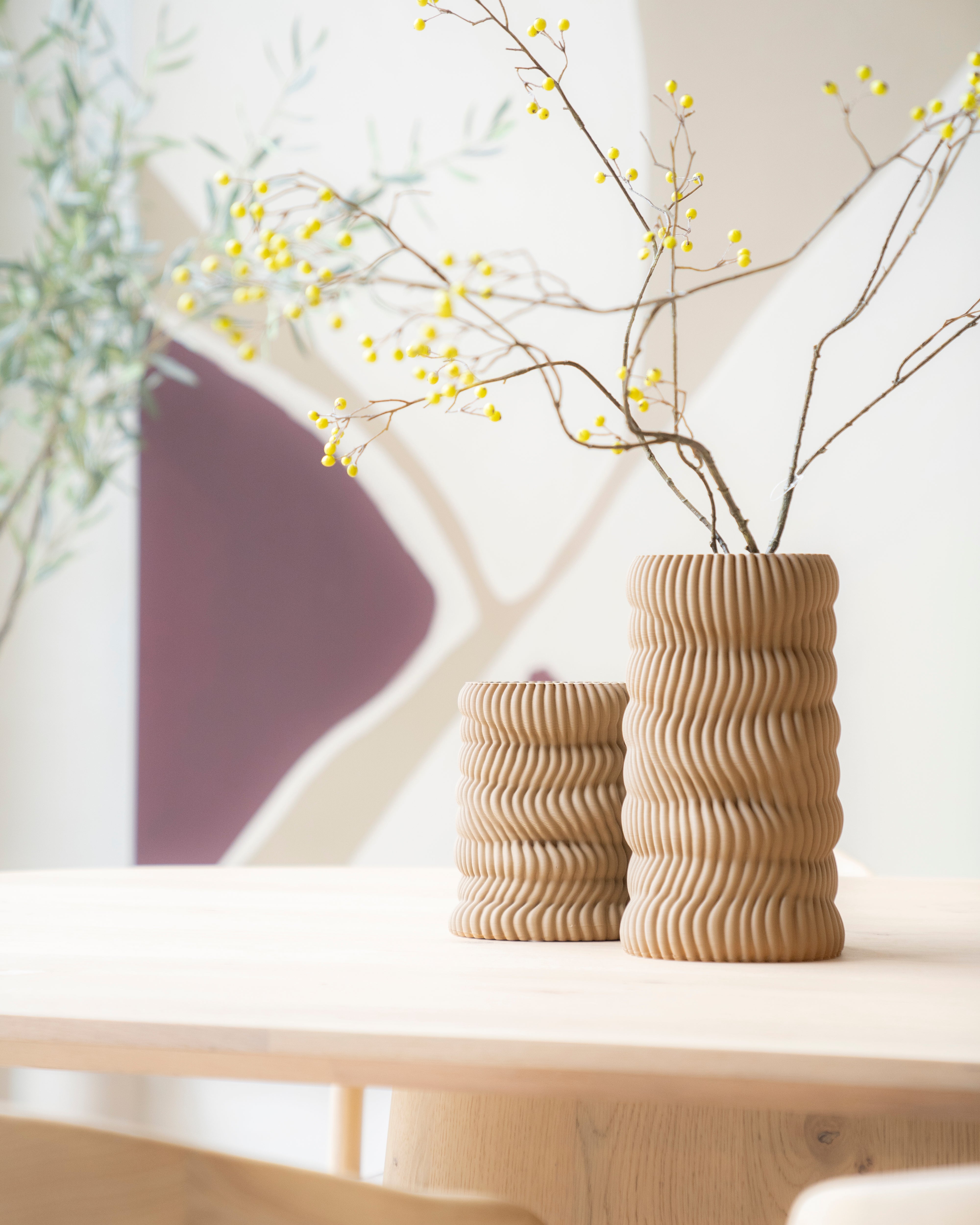 Váza MAE béžová keramika