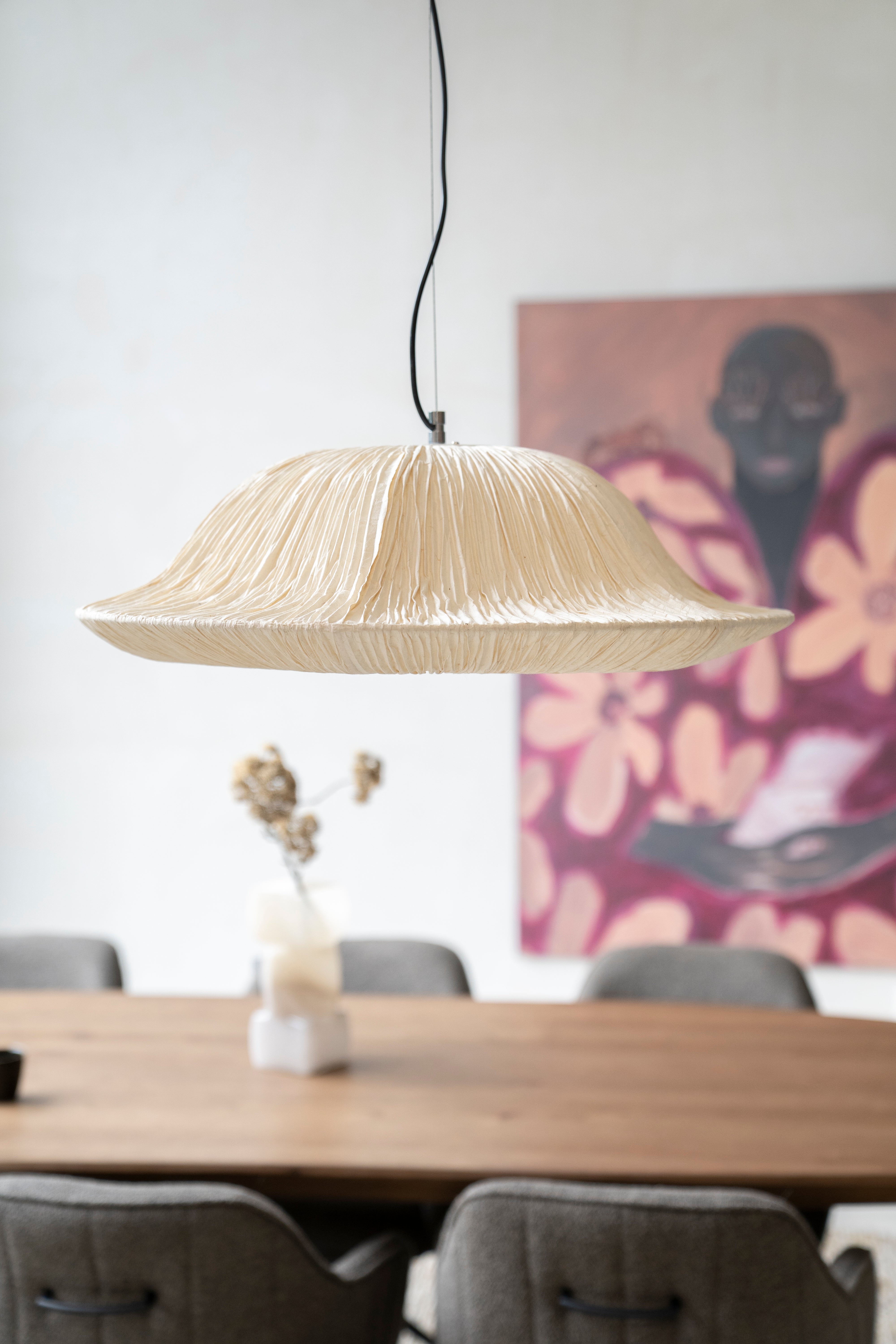 Závesná lampa LOKTA svetlo béžový papier