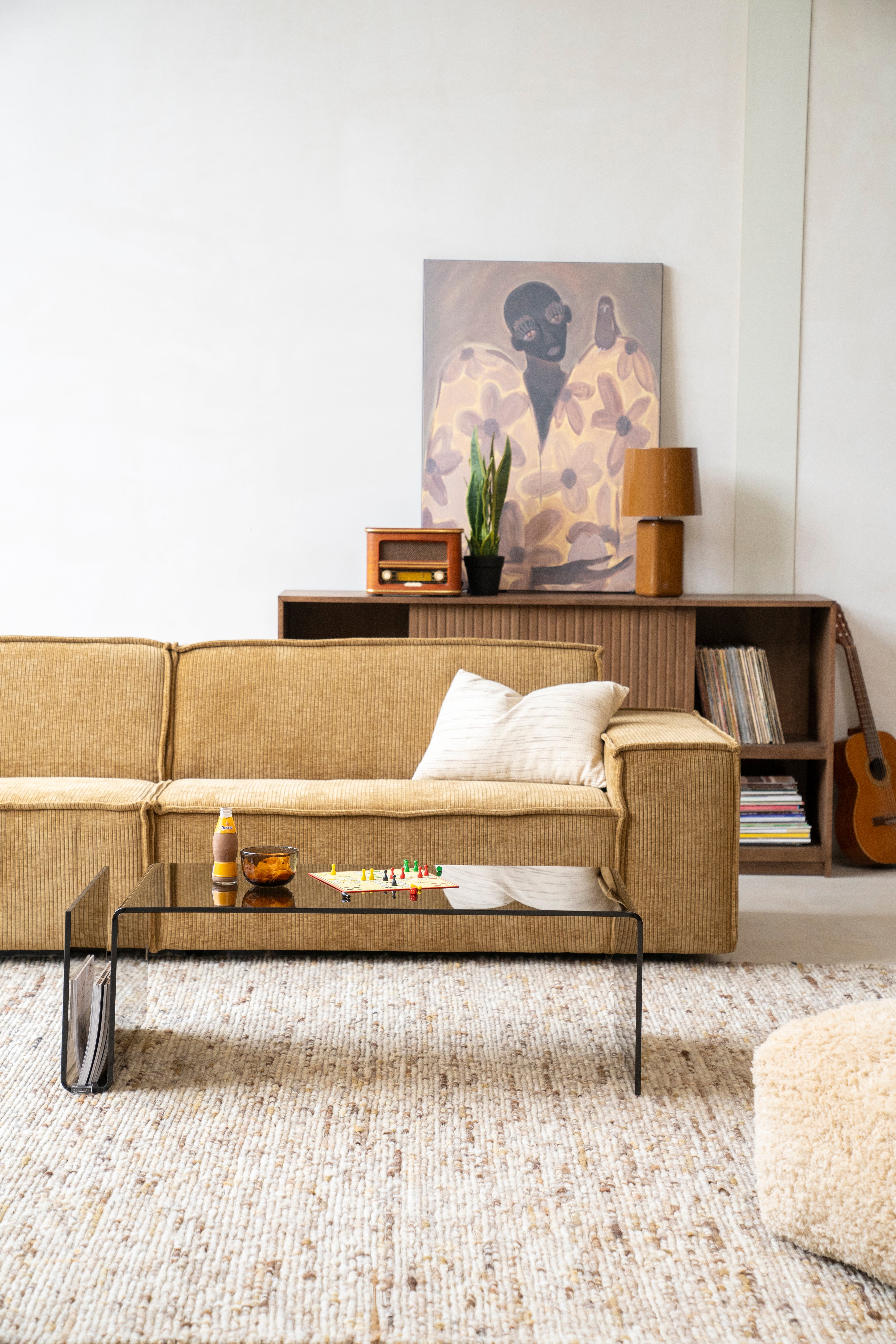 SHADOW coffee table brown glass