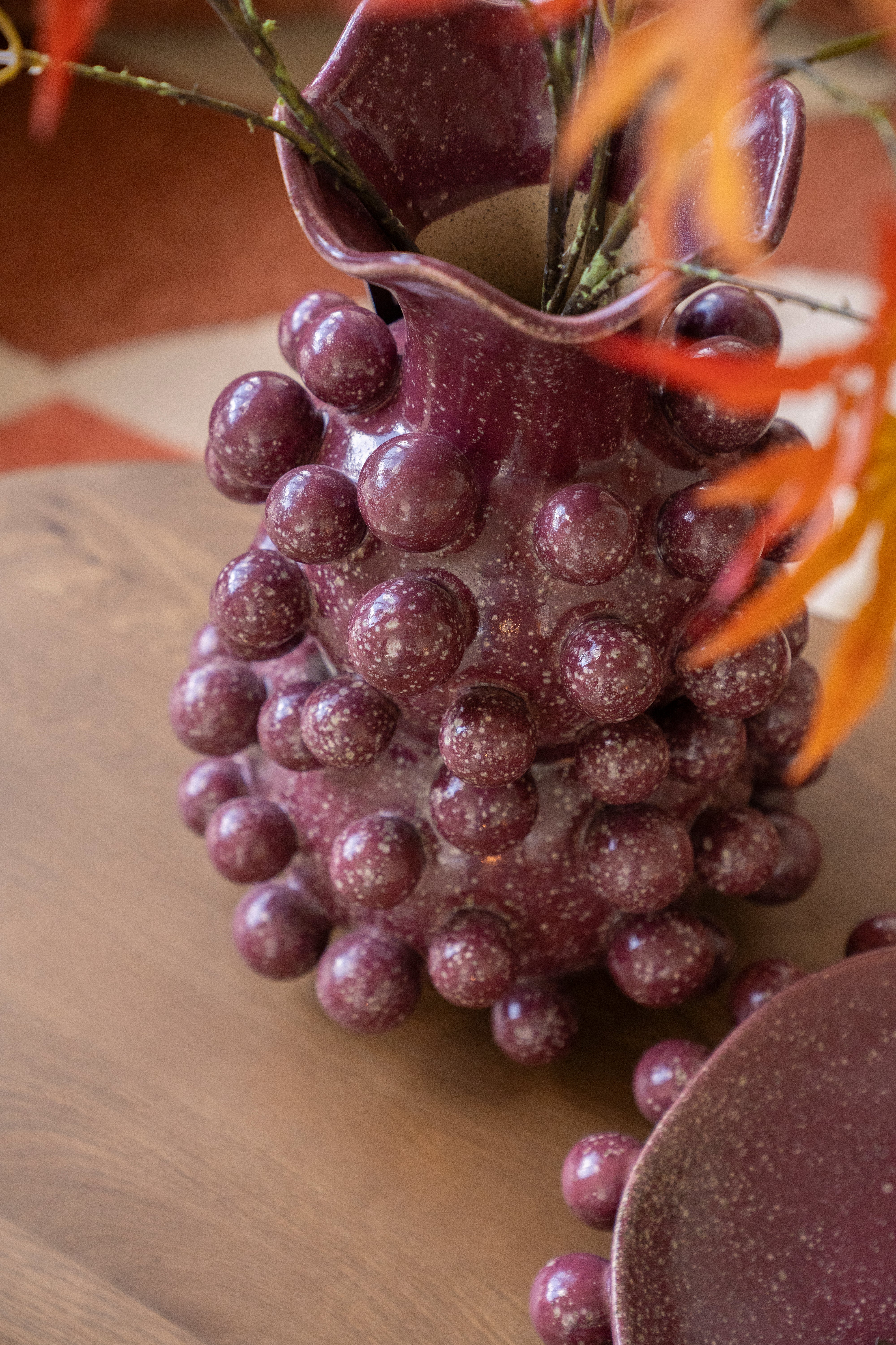 Váza VIRO burgundská