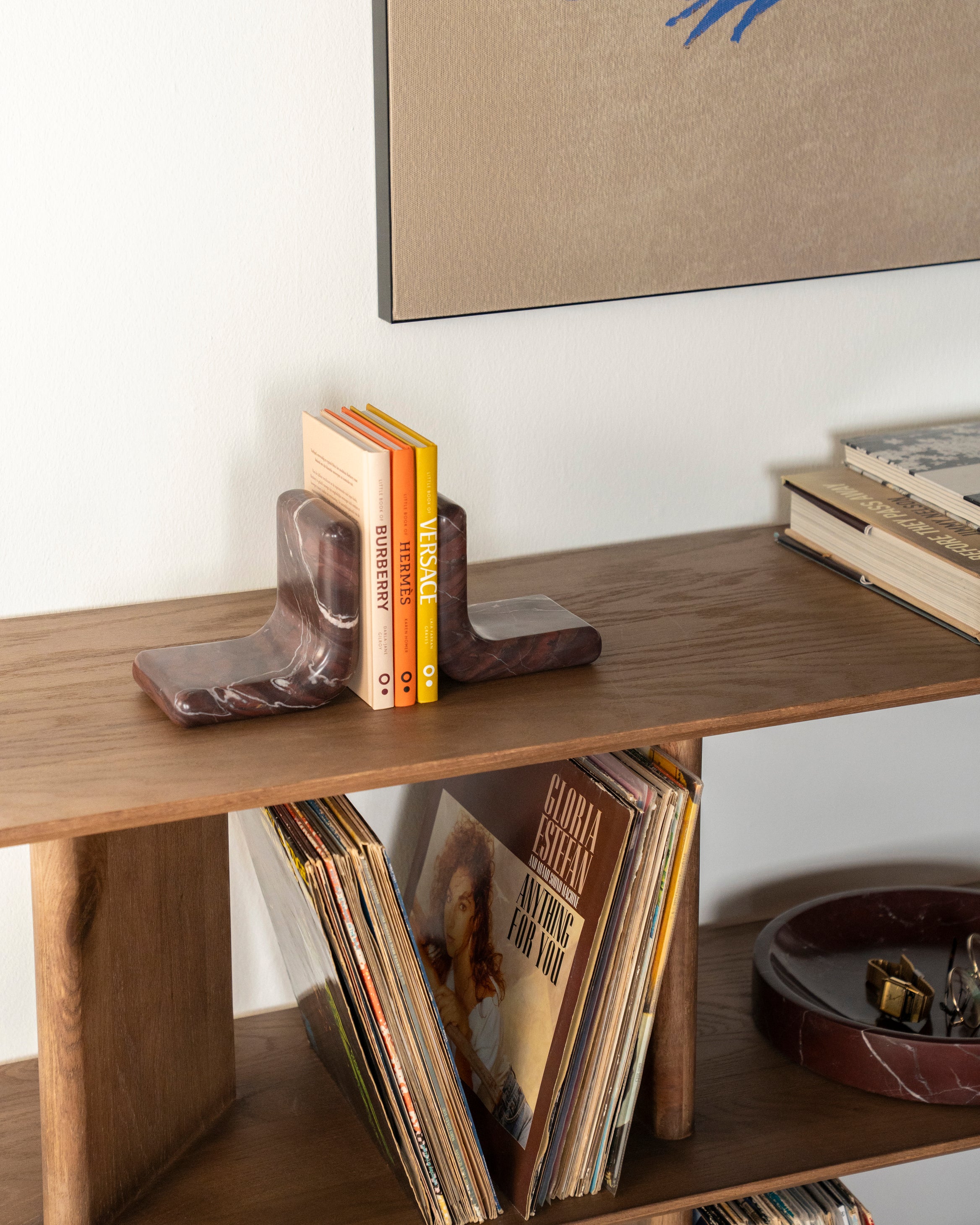 Podpora na knihy VERDE hnedý mramor