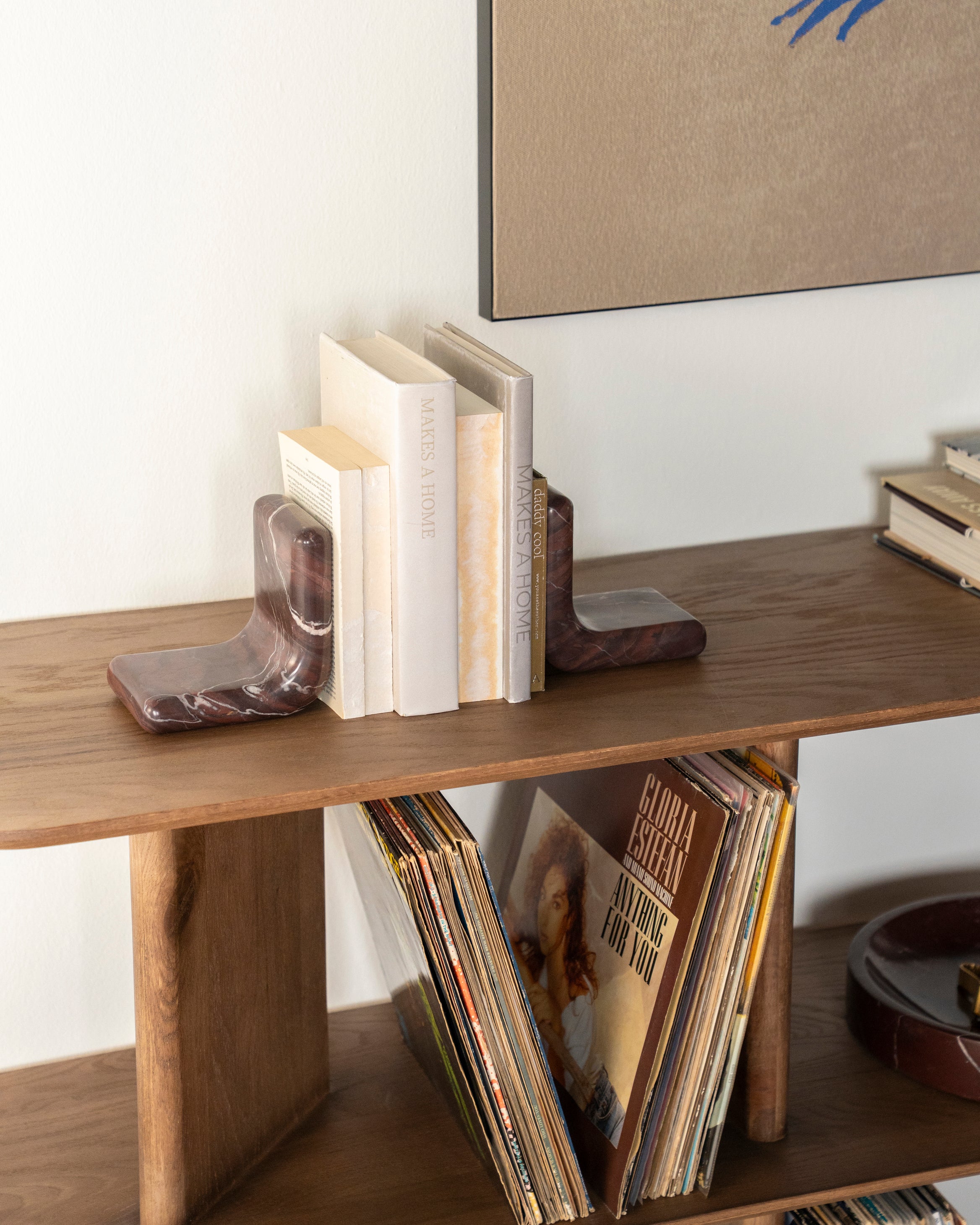 Podpora na knihy VERDE hnedý mramor