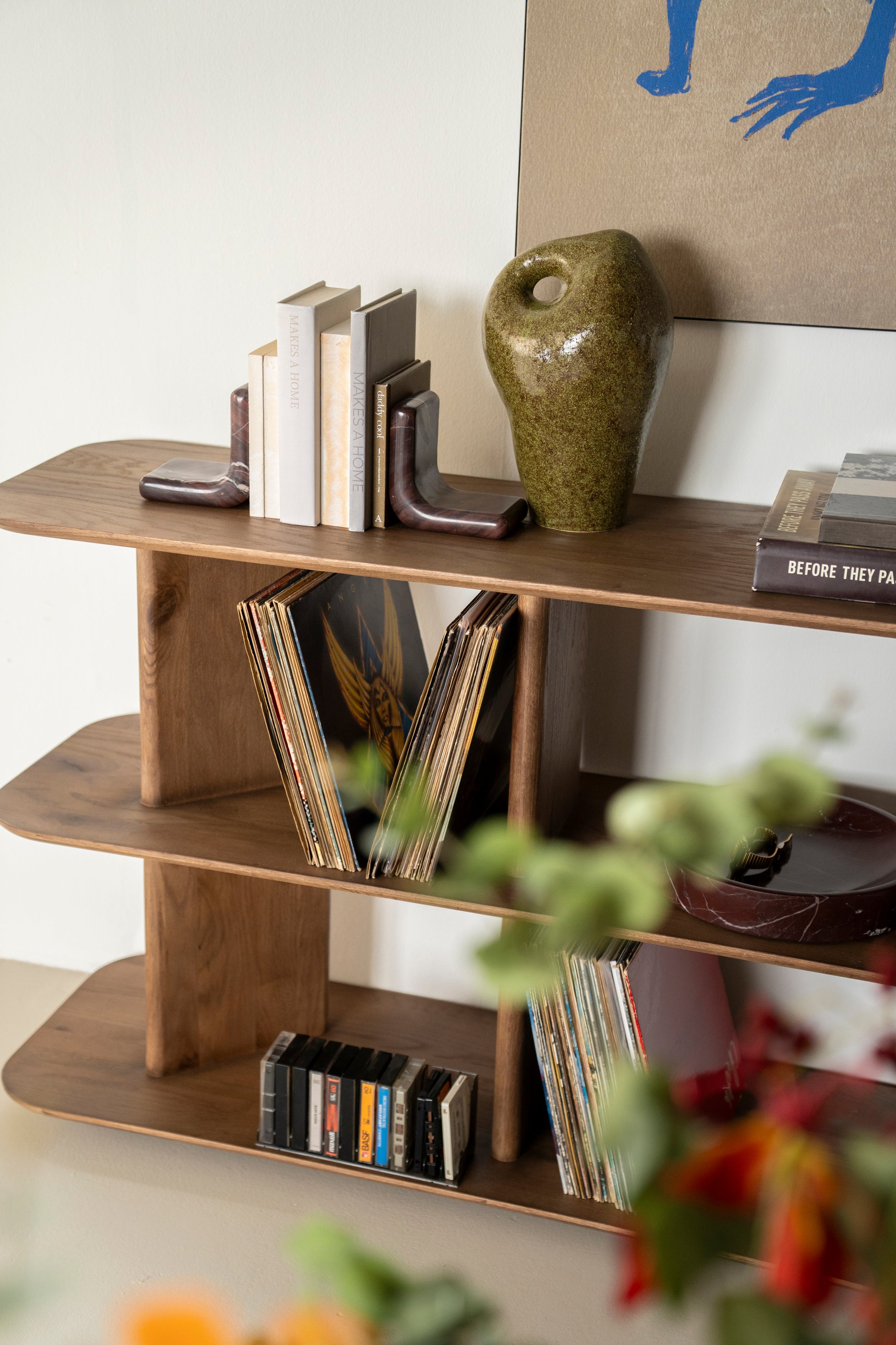 Podpora na knihy VERDE hnedý mramor