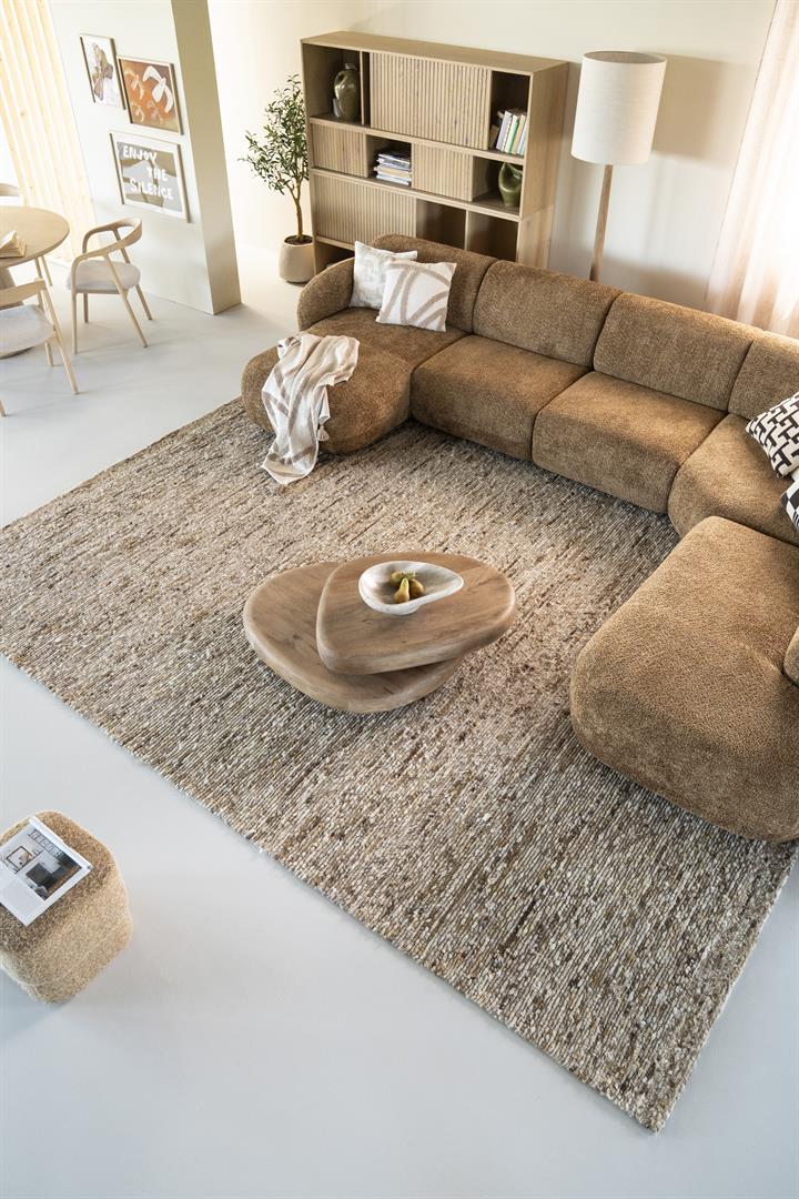 TAKARA dark beige melange rug