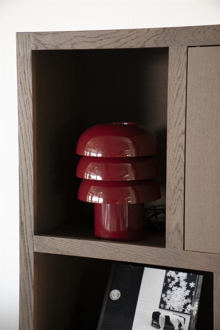Stolná lampa CURO burgundská