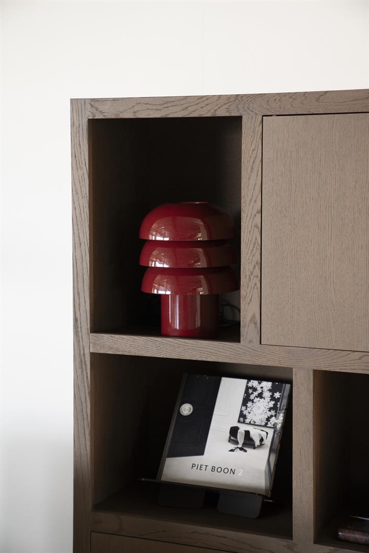 Stolná lampa CURO burgundská