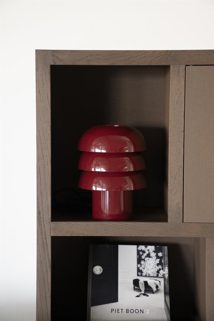 Stolná lampa CURO burgundská