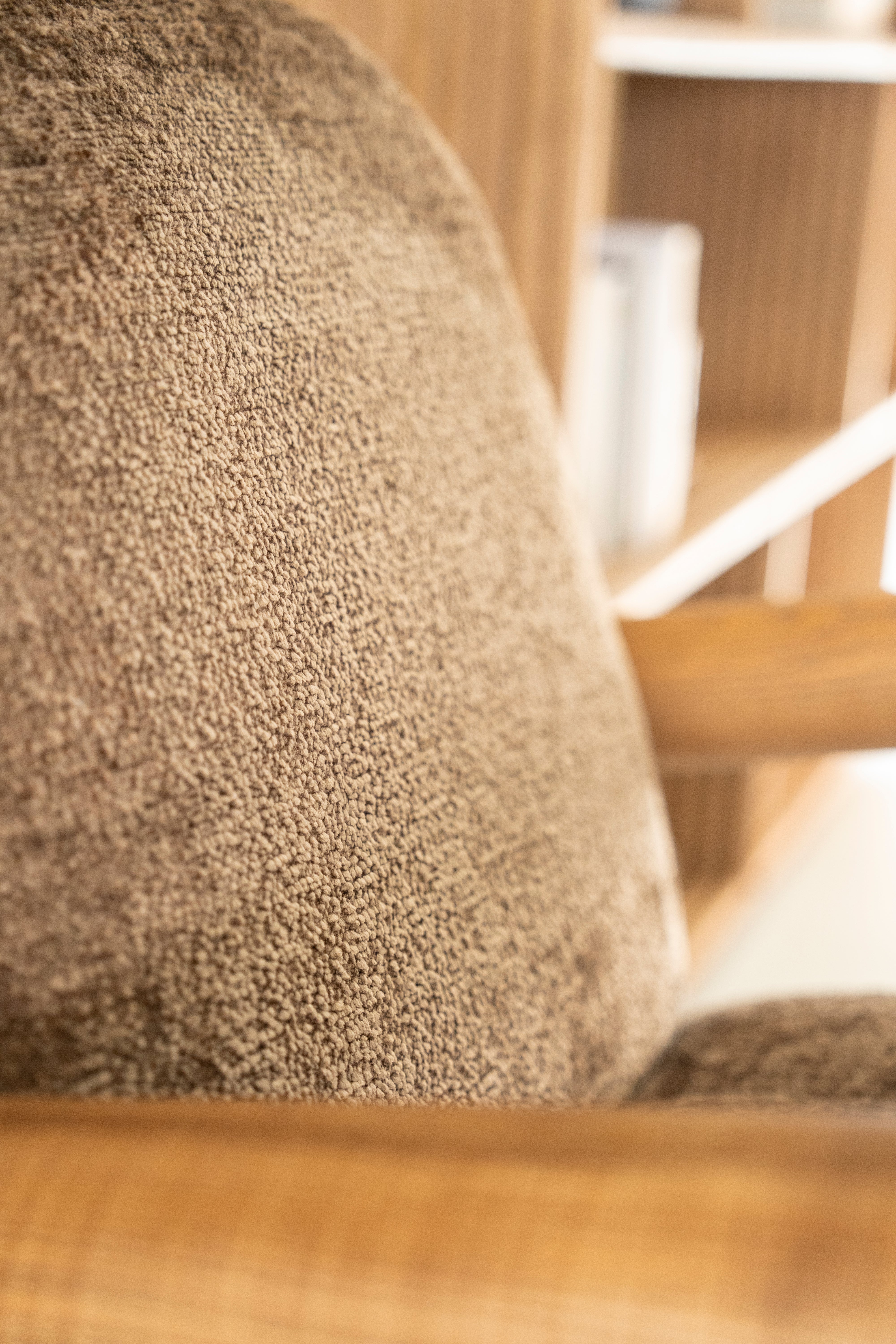 RETROVA cream armchair with brown