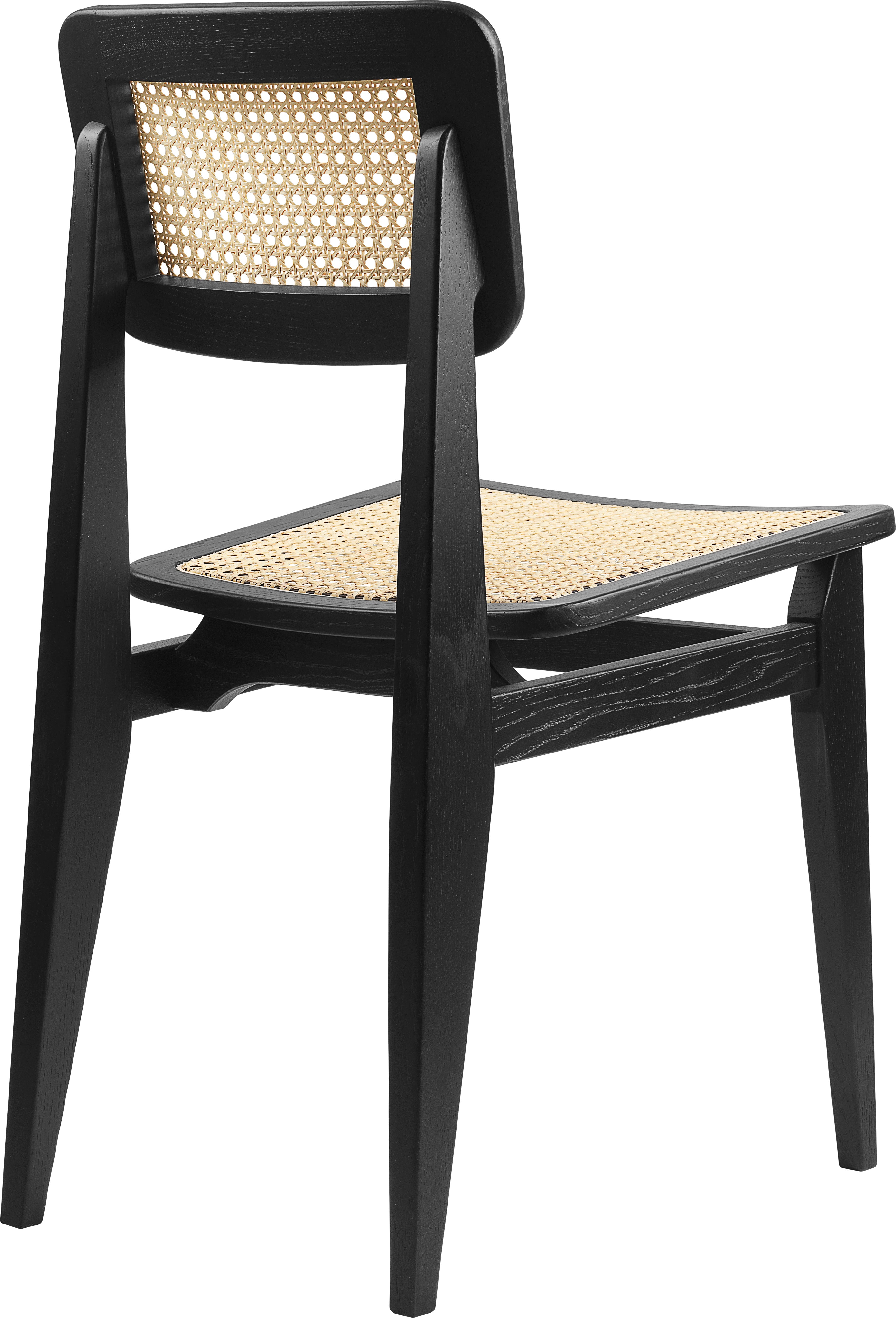 C-CHAIR black oak wood chair with weaving