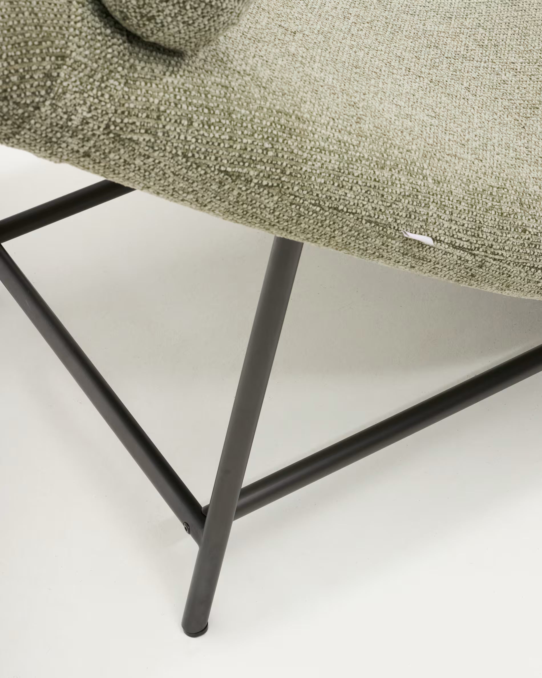 Szezlong OSLA jasne zelený s čiernym podstavcom