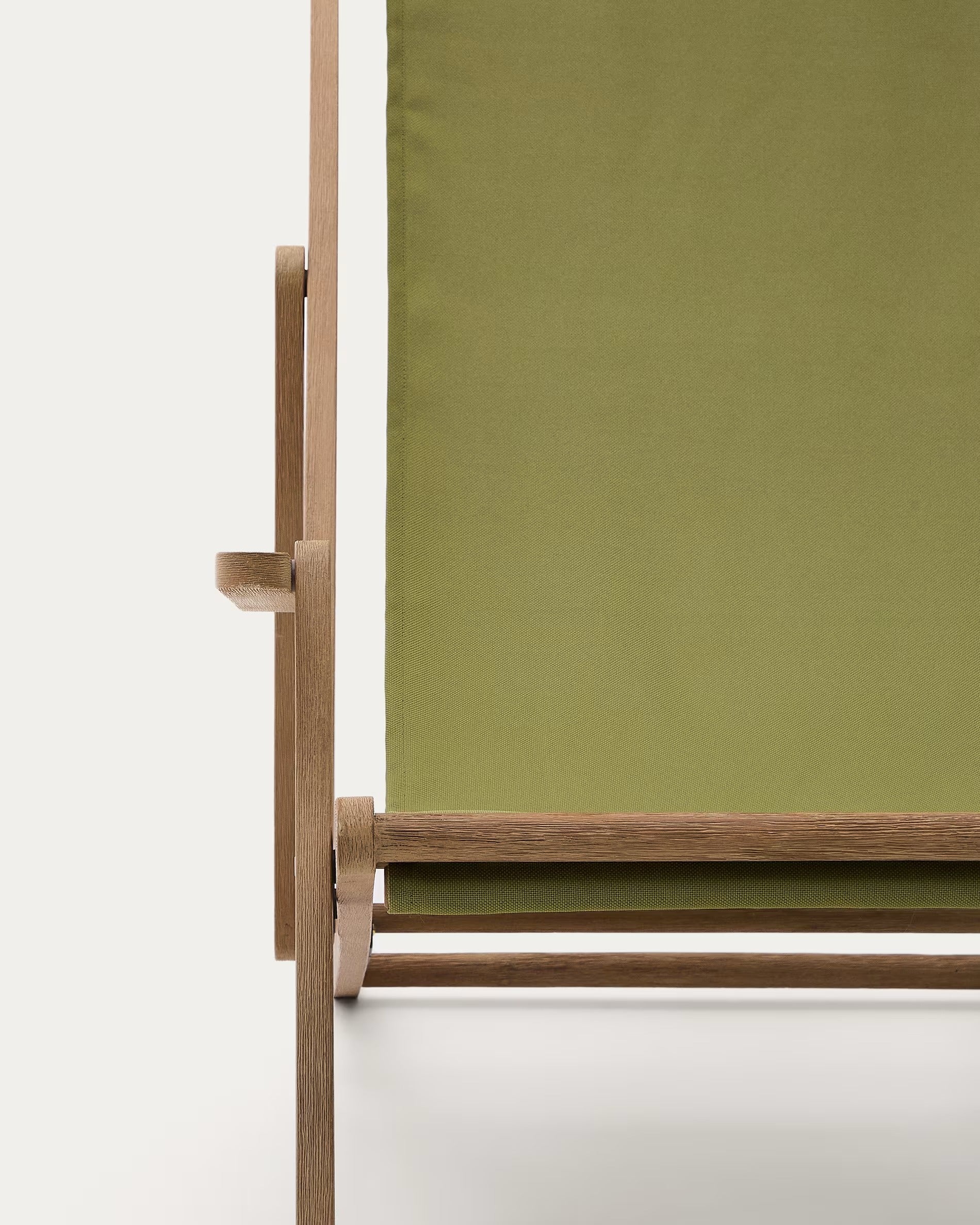 Ležadlo VILARA zelené s akáciovou základňou