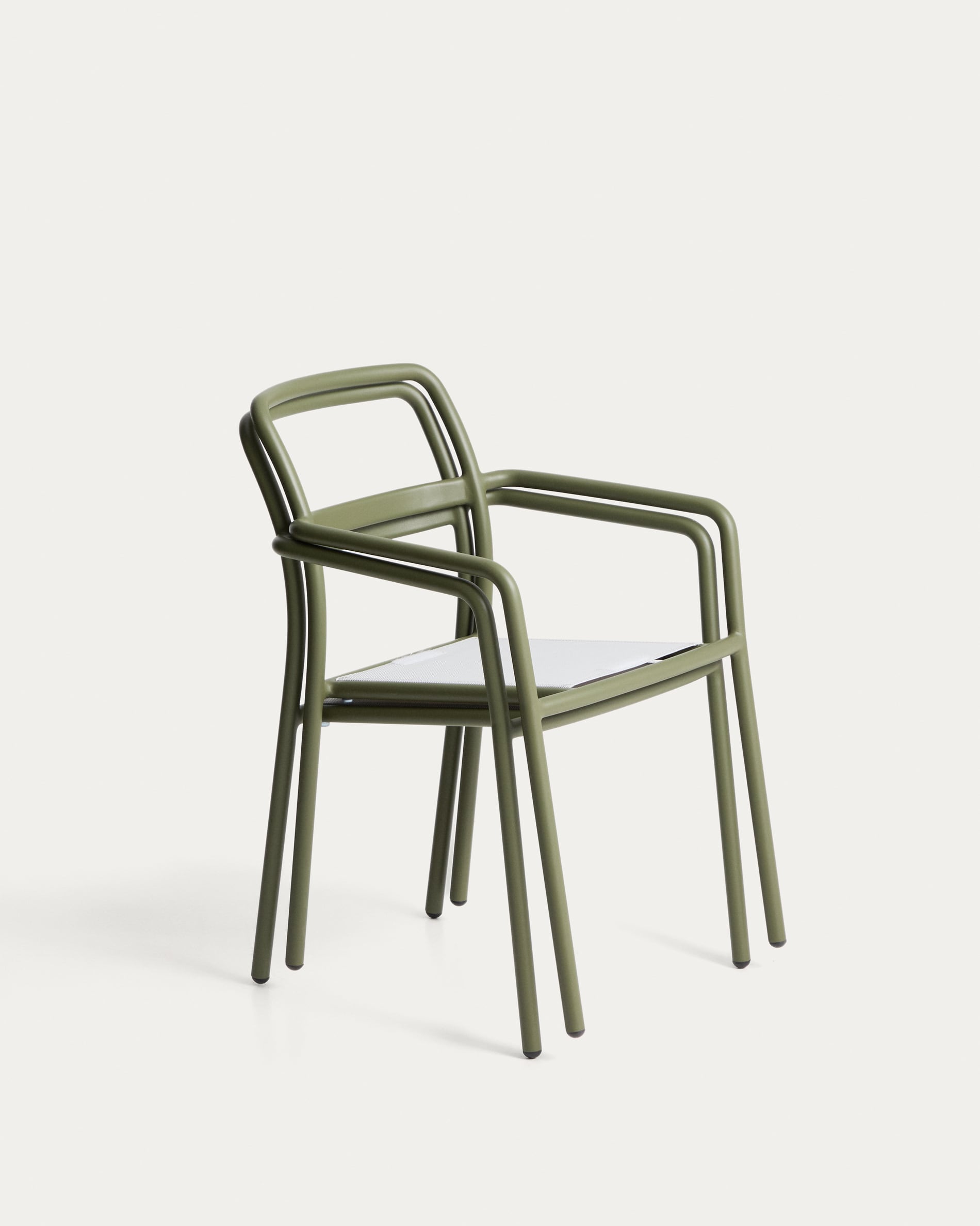 LINOSA Garden Chair Beige with Green Base
